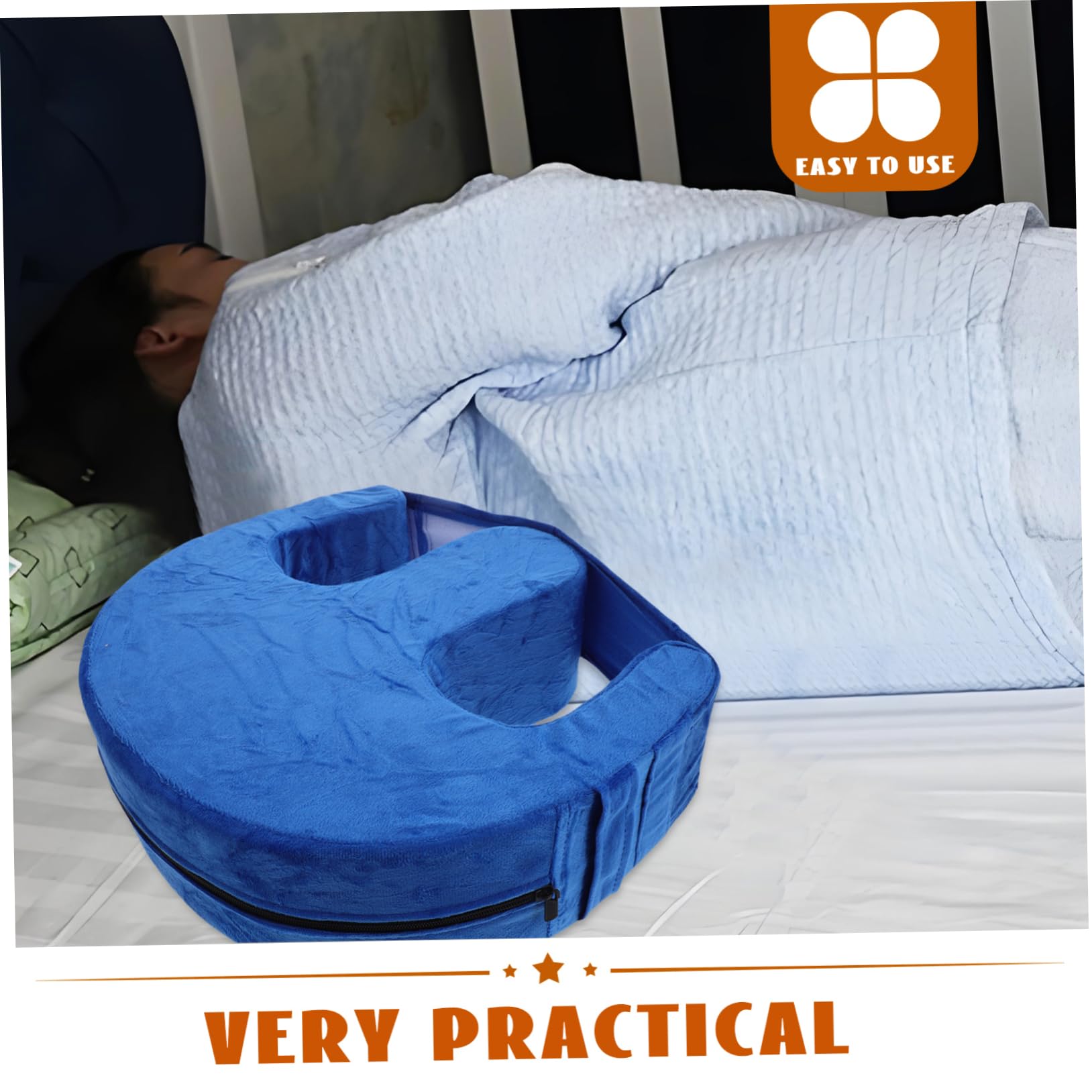 WOFASHPURET Bedridden Patient Turning Cushion with Safety Strap Ergonomic Support Wedge for Elderly Care Removable Machine Washable Durable Design for Convenient Side Turning Aid thumbnail 3