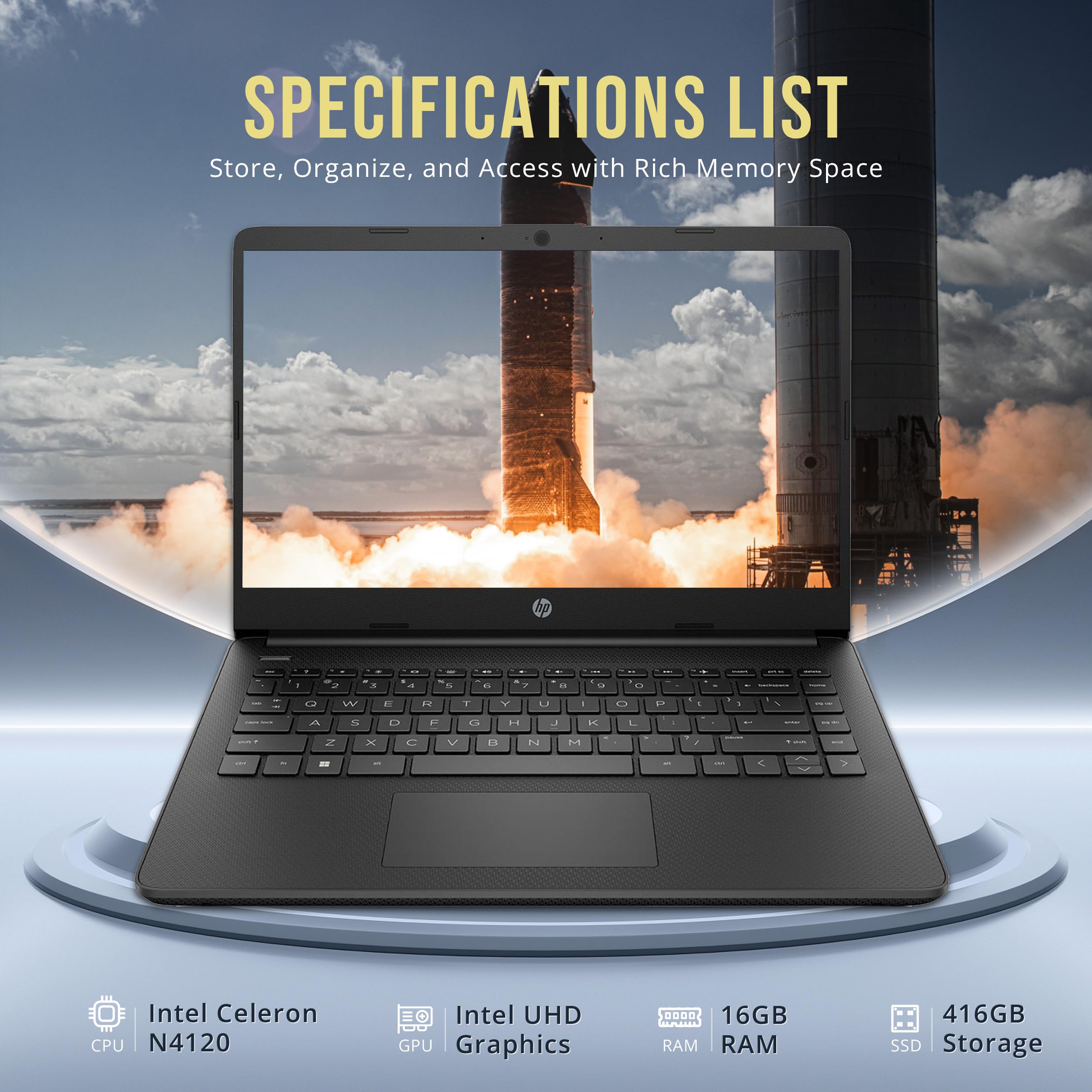 HP Stream 14" HD BrightView Laptop thumbnail 3