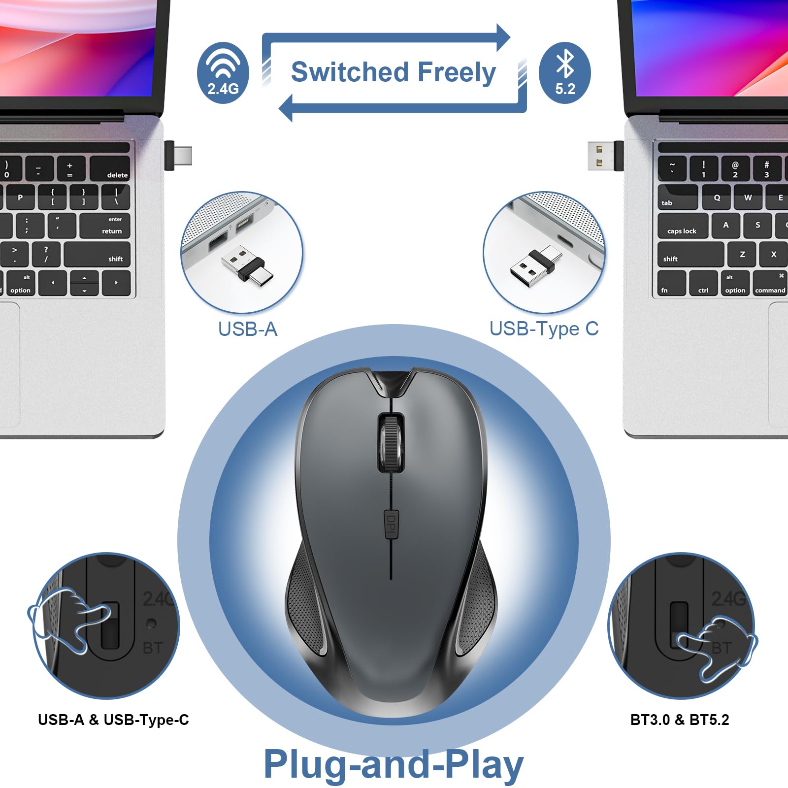 Mouse for MacBook Wireless Bluetooth thumbnail 3
