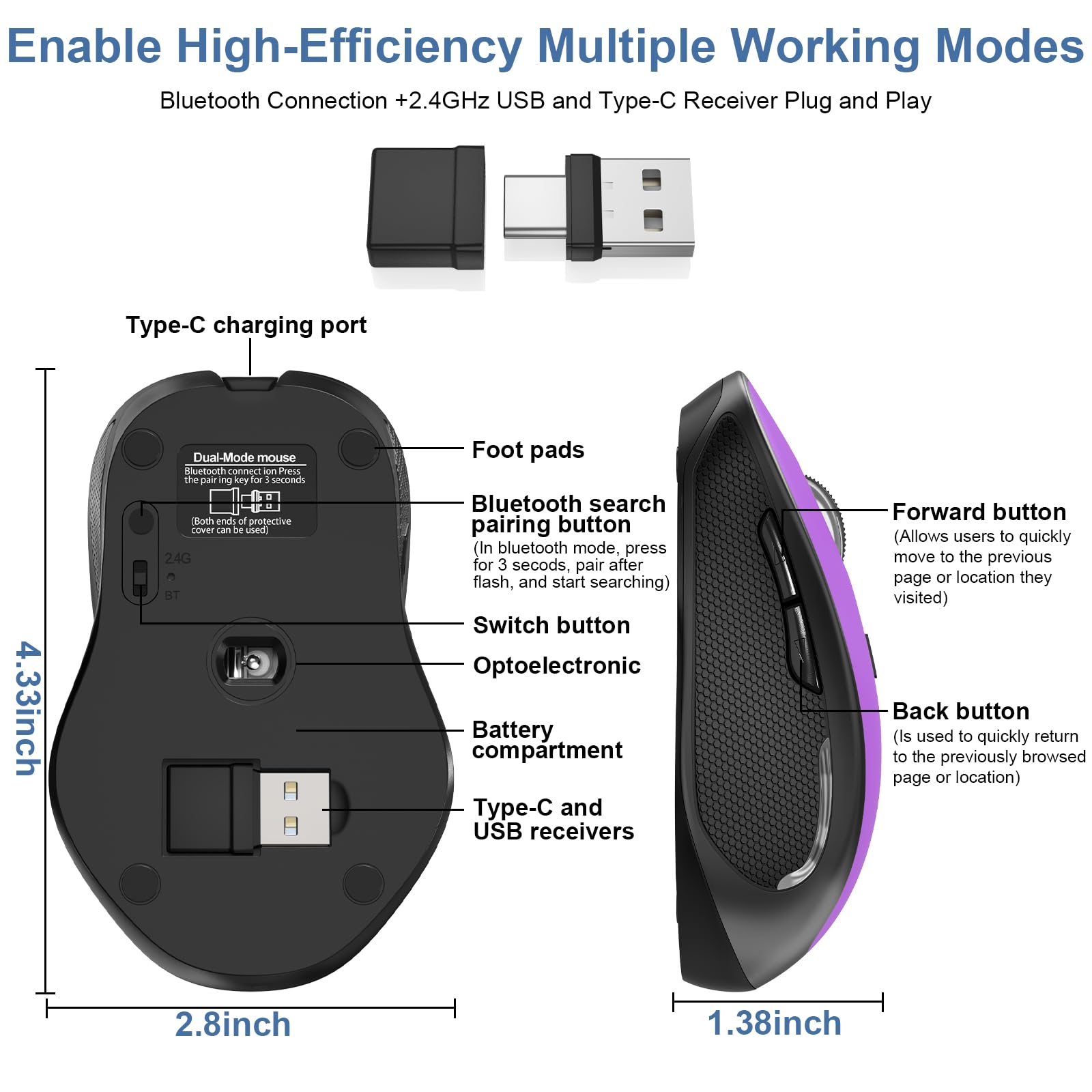 Mouse for MacBook Wireless Bluetooth thumbnail 4