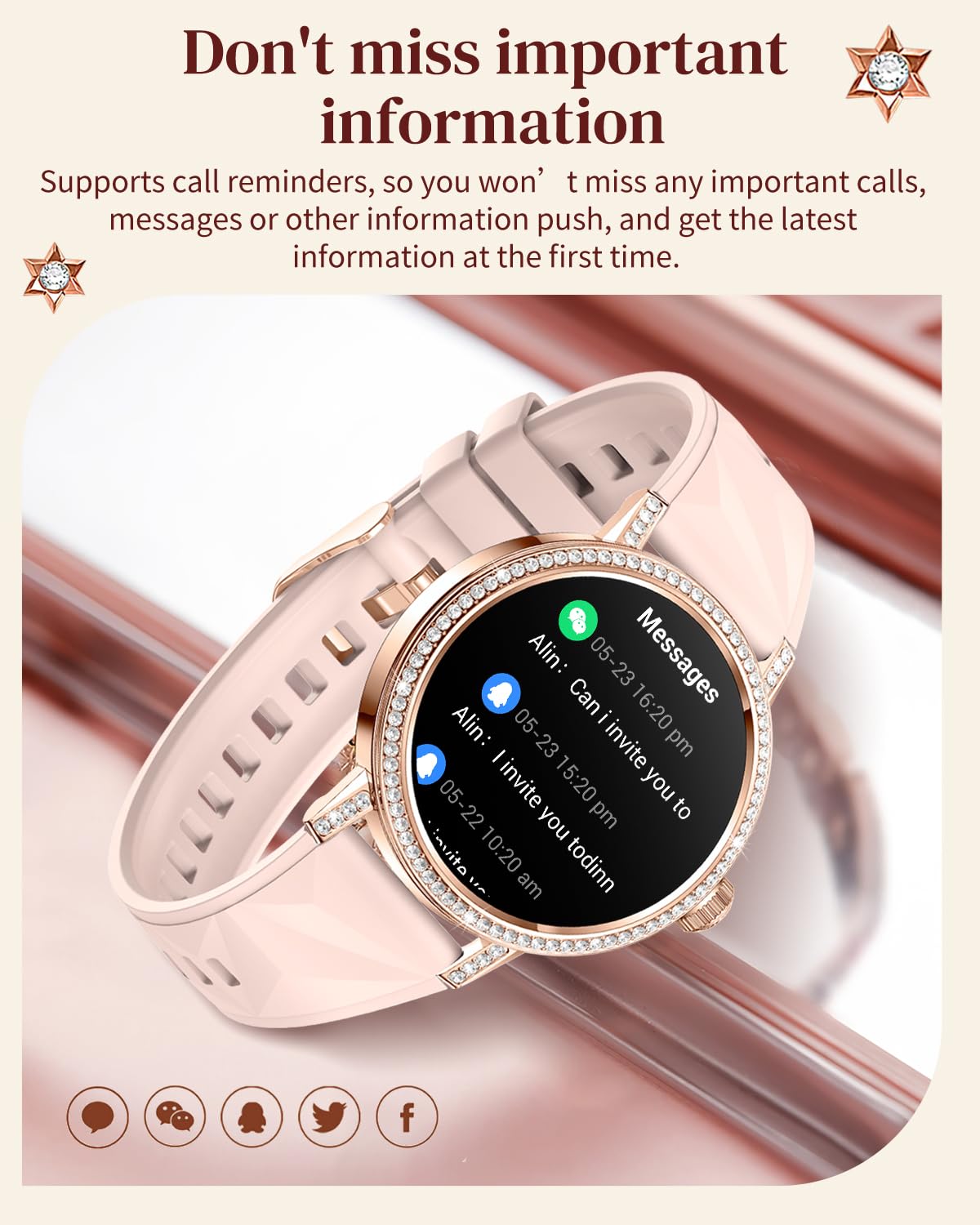 Smartwatch for Women with Diamonds thumbnail 5