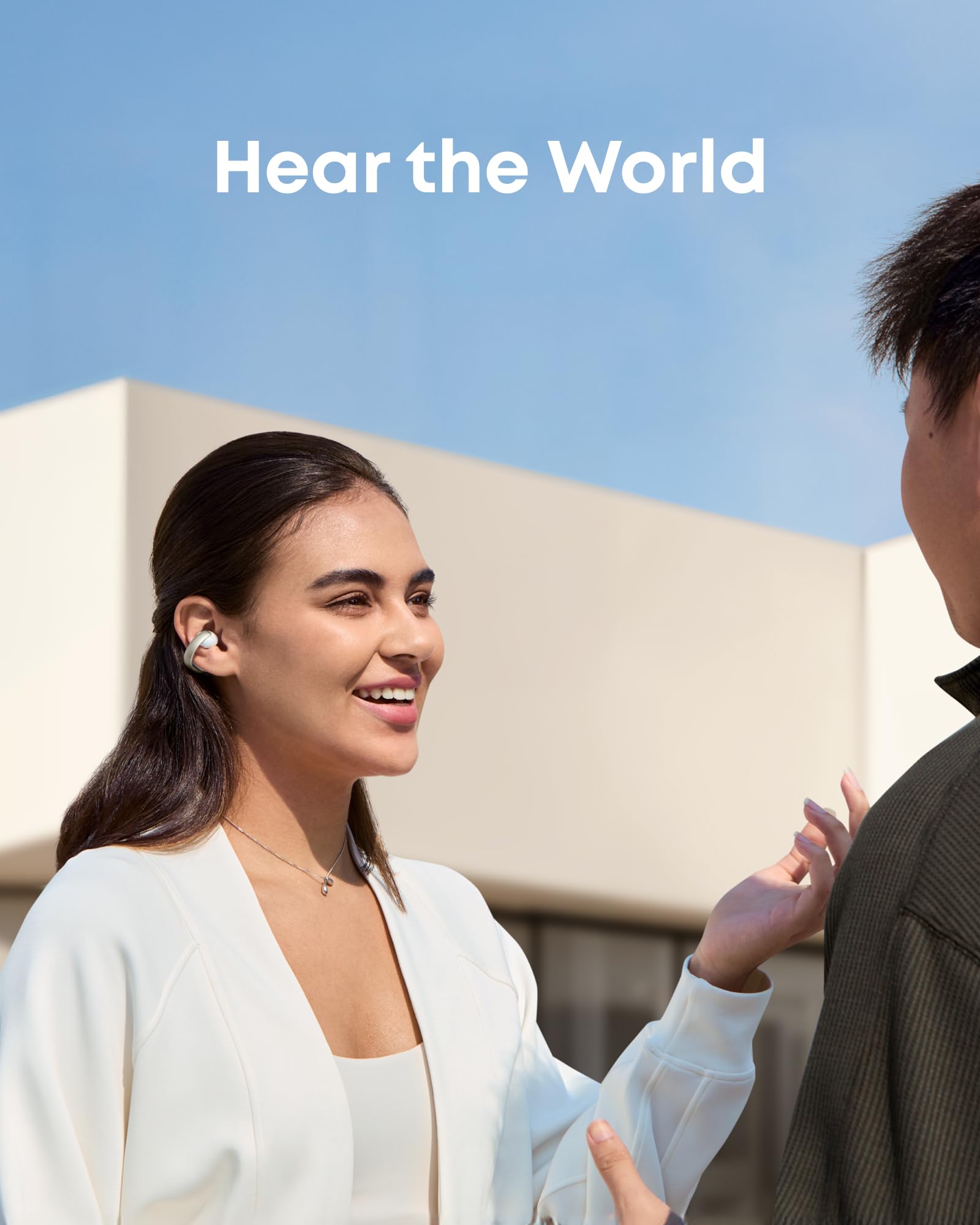 Soundcore AeroClip by Anker, Open-Ear Earbuds, Clip-On Headphones, Adaptive Comfort, Clear Calls with 4 Mics and AI, Stable Fit, 12mm Drivers for Powerful Bass, Hi-Res, Open-Ring Design thumbnail 4