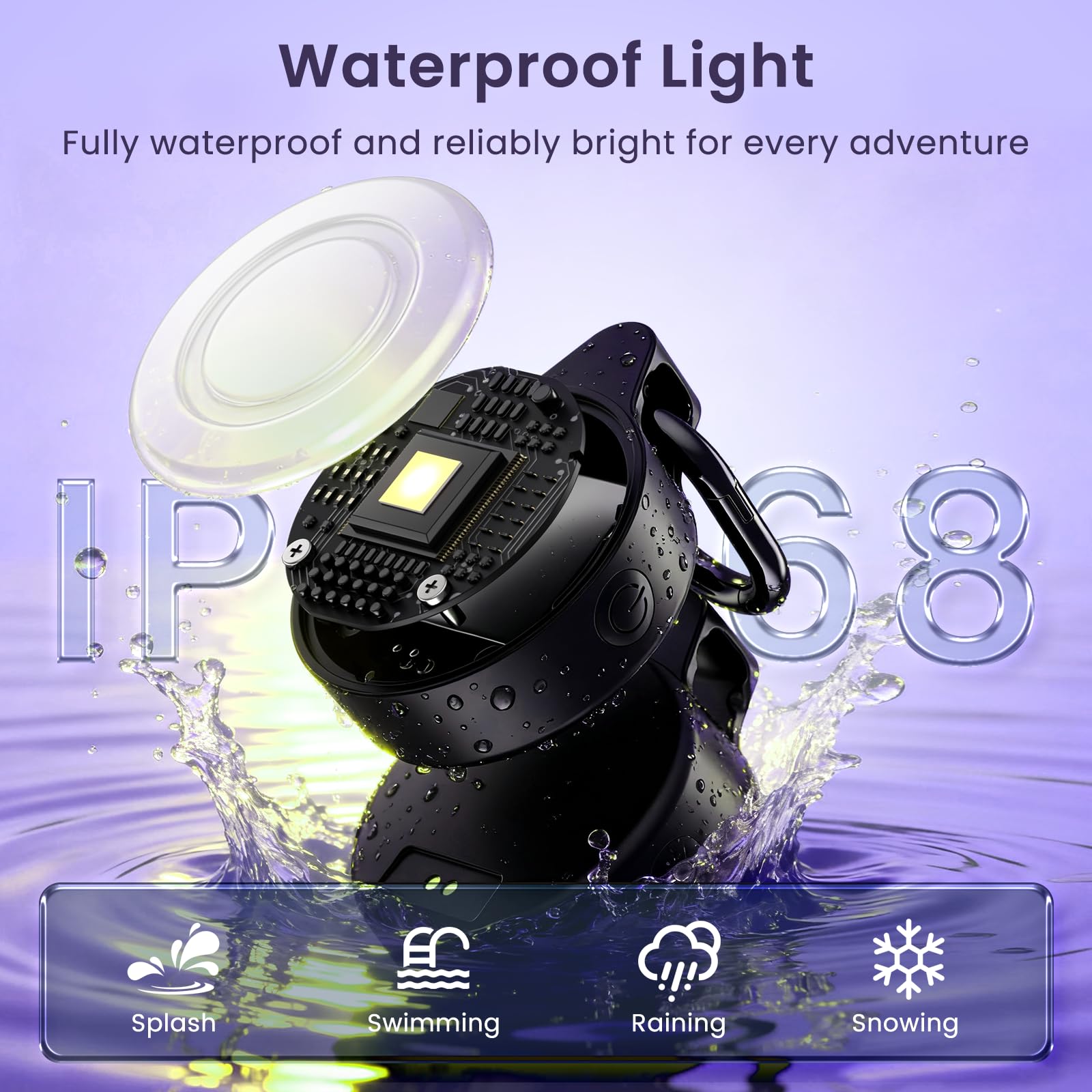 2-in-1 GPS Tracker &amp; Dog Light - Smart Tracking Pet LED Light for iOS Only - Rechargeable IP68 Waterproof Dog Collar Light with 6 Modes for Night Walking - Works with Apple Find My, No Subscription thumbnail 5