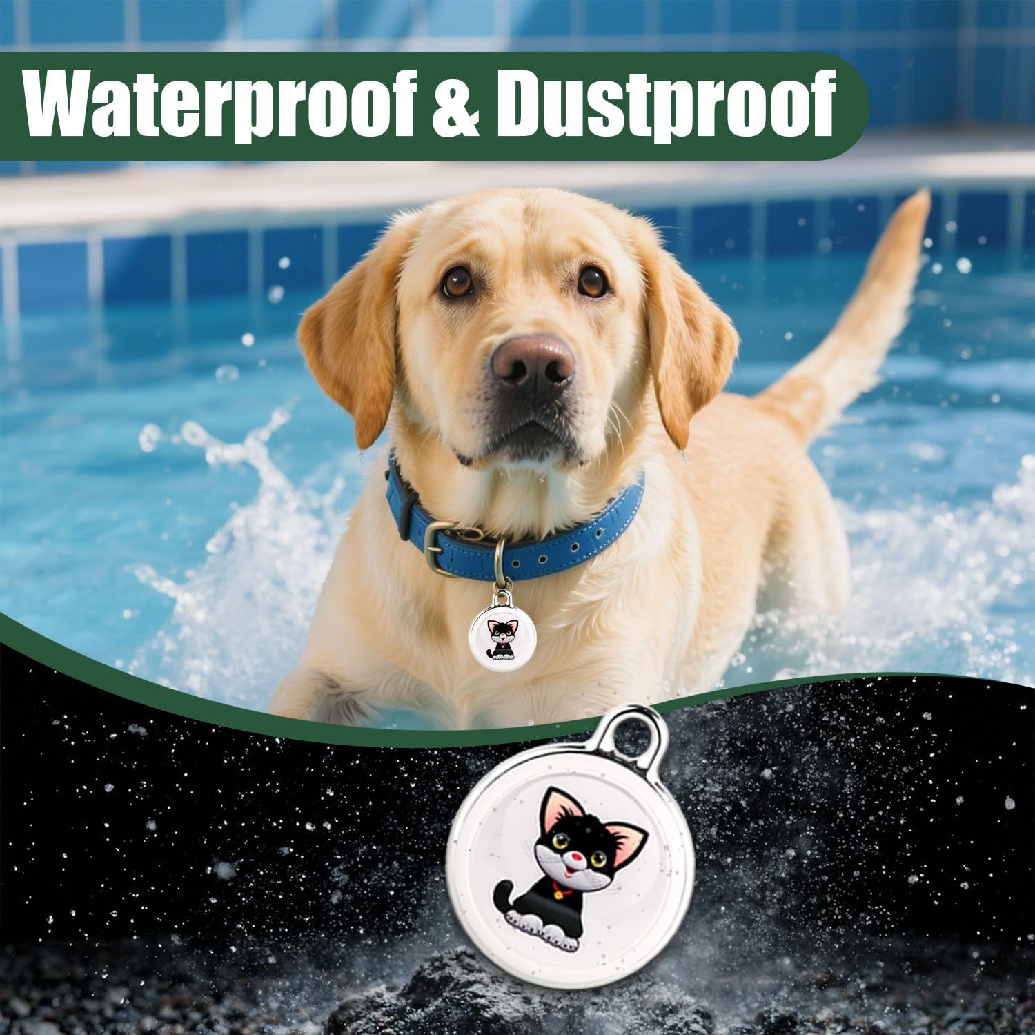 2025 Smart GPS Tracker for Dogs, Mini Cat GPS Tracker, Positioning Smart Alarm Pet Tracker, Waterproof and Drop-Proof, Extra Long Battery Life of 365 Day, No Subscription thumbnail 3