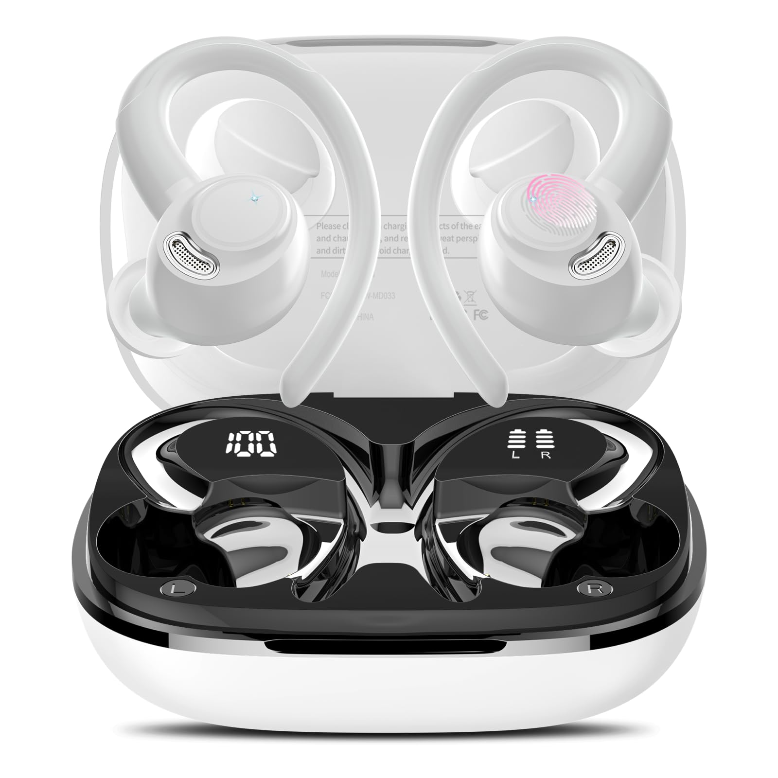 AI Translation Earbuds Real Time, 164 Language Translator Earbuds, 3-in-1 Bluetooth 5.4 Translation Headphones with 5 Translation Modes, 48H AI Ear Buds Translator Device for Business/Travel/Learning image 1