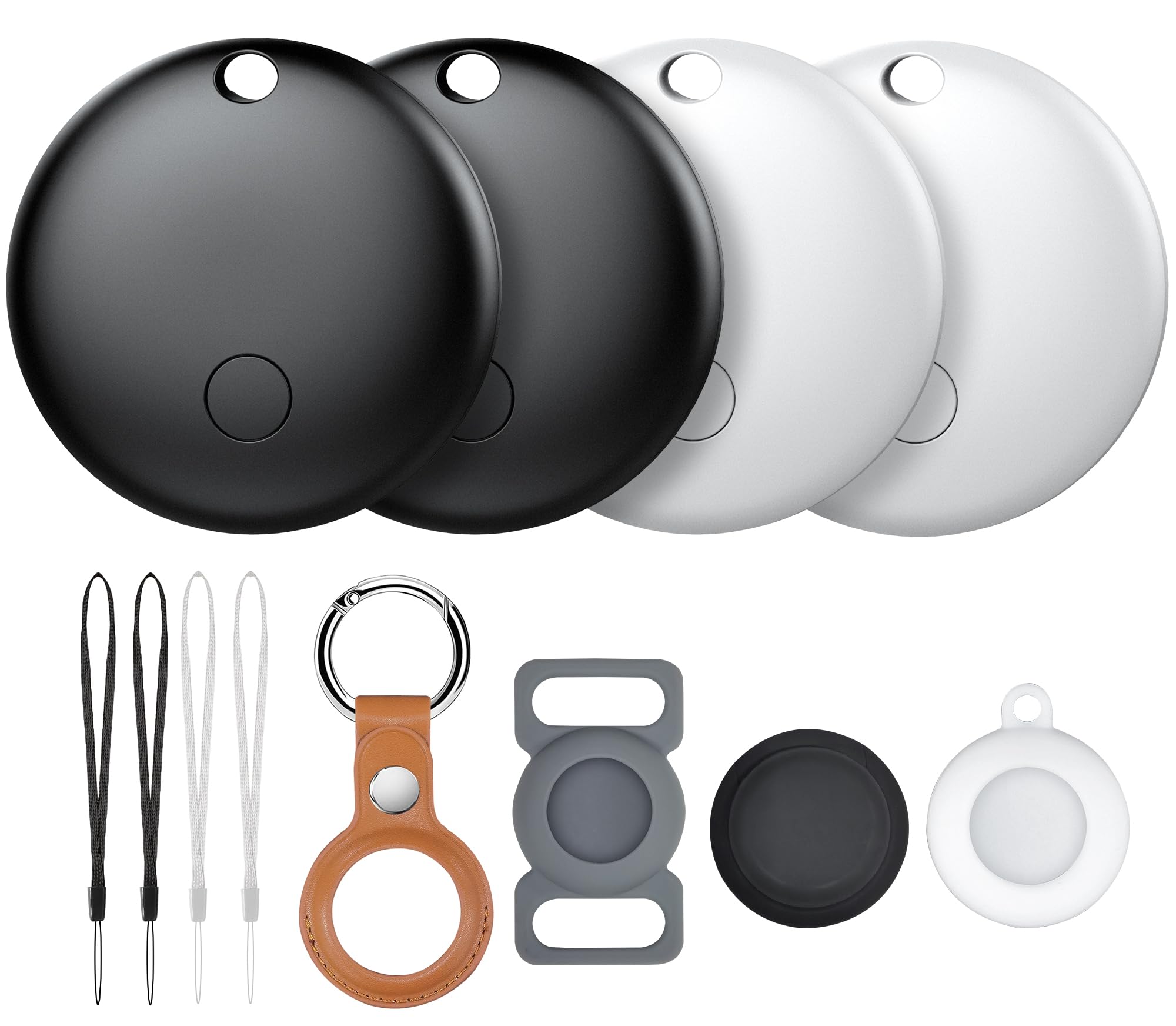 Air Tracker Tags-4 Pack, Smart Trackers, Item Locator Tags Works with Apple Find My | iOS Only | 4 Different Cases | Replaceable Battery | Water-Resistant | Item Finder for Key, Luggage,Backpack,Bike thumbnail 1