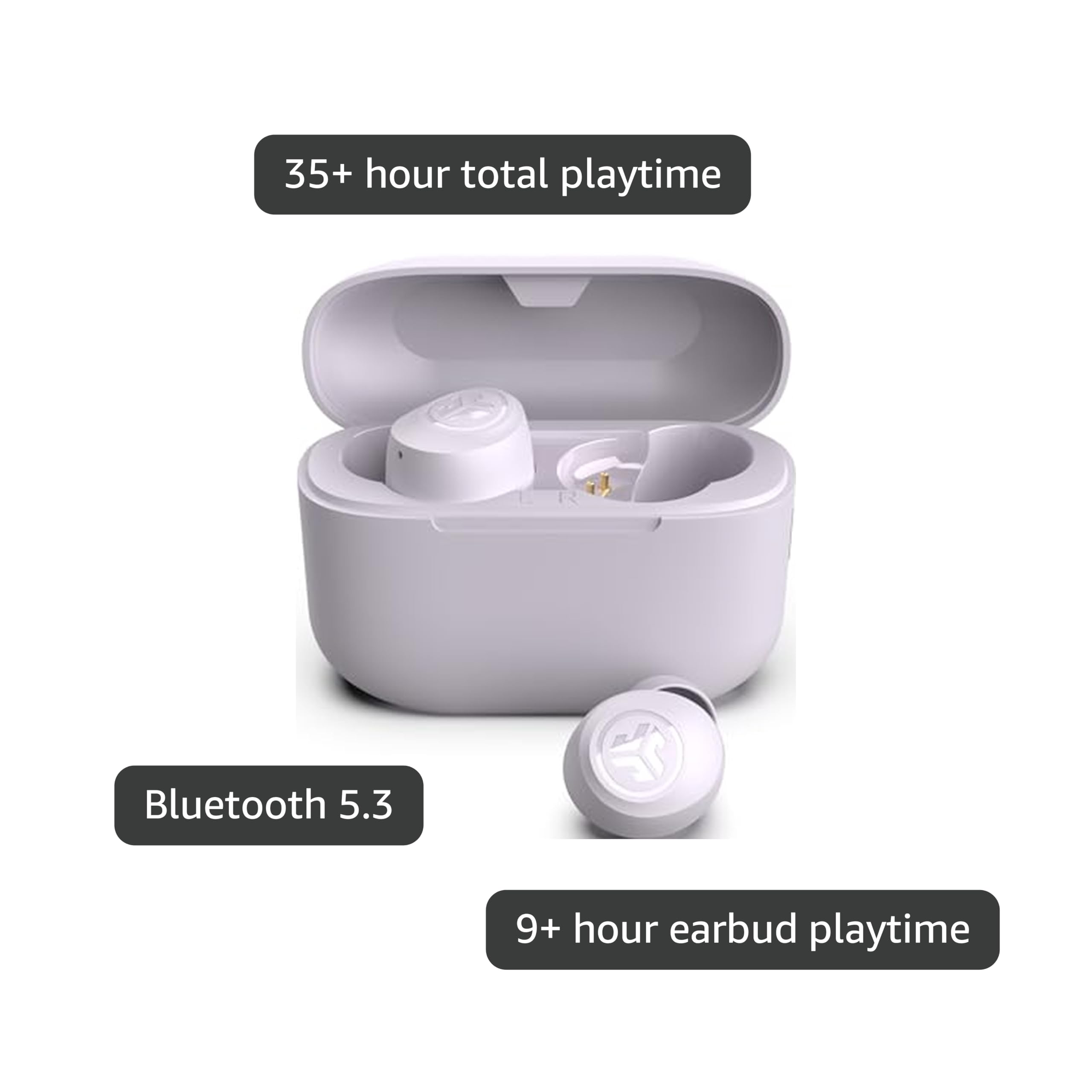 JLab Go Air Pop+ True Wireless Earbuds, in Ear Headphones, Bluetooth Earphones, 35H Playtime Ear Buds, Bluetooth Earbuds with Microphone, USB-C Charging Case, Dual Connect, EQ3 Sound, Violet thumbnail 4