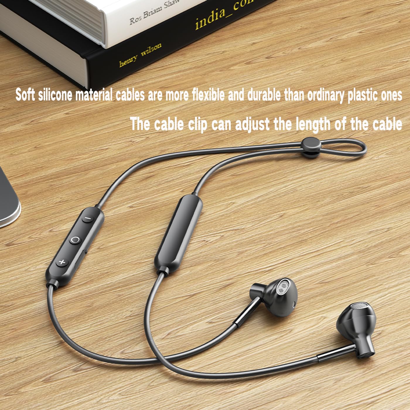 Magnetic Neckband Bluetooth Earbuds - call Noise-Canceling rich bass earphones with Mic,Wireless Neckband Headphones Noise Cancellation,IPX4 SweatProof,20H Playtime(No USB-C Charging Cable Included) thumbnail 3