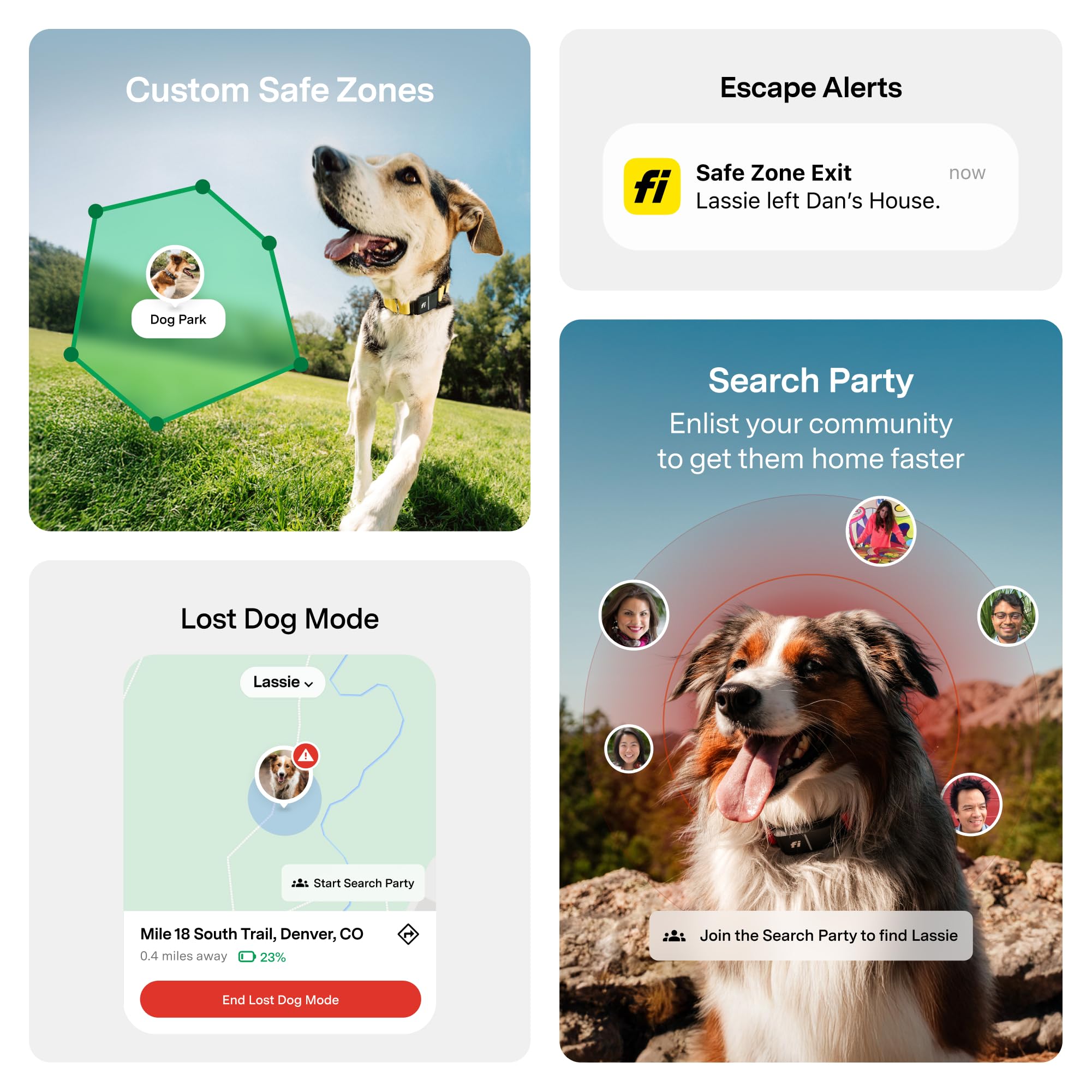 New Fi Series 3+ Smart Dog Tracker Collar [6 Month Membership Included] GPS Tracker for Dogs with Health &amp; Behavior Monitoring, Escape Alerts, Waterproof, LED, Apple Watch Compatible (Blue, Large) thumbnail 4