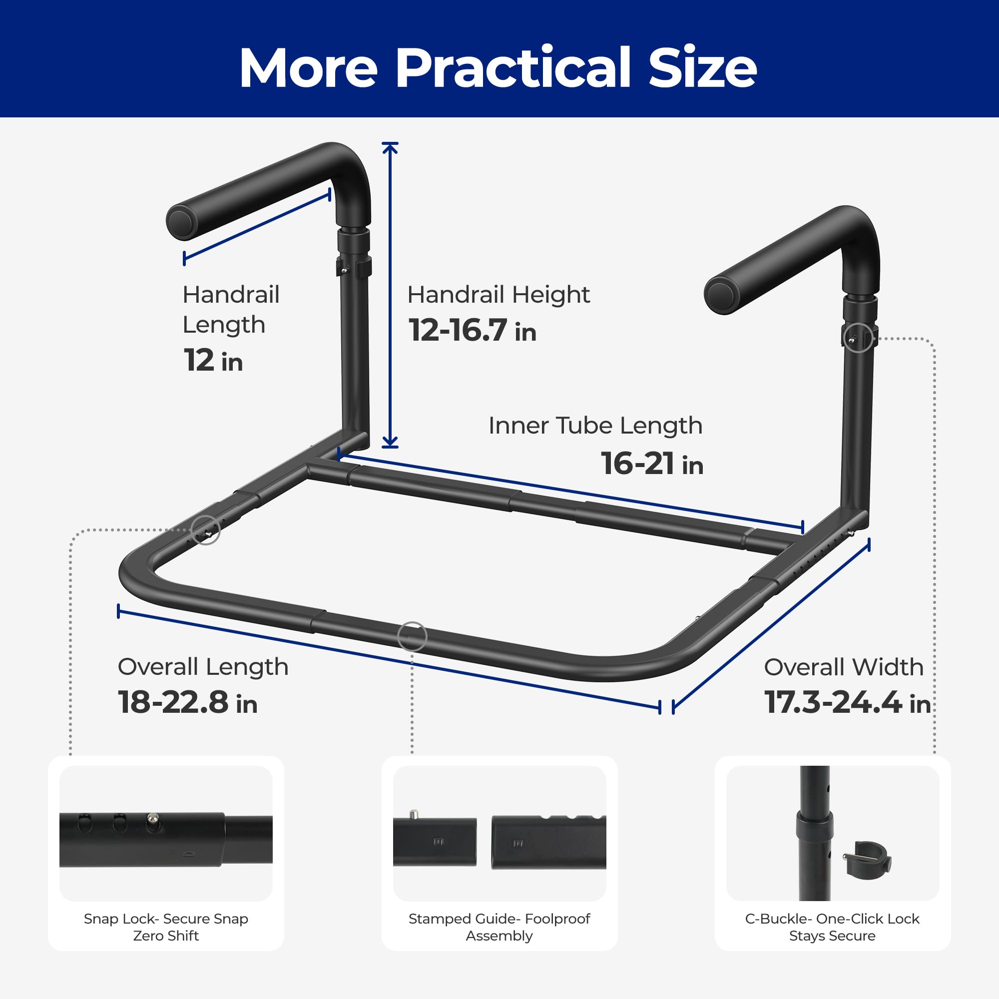 NIMOOD L1 Stand Assist for Couch, Mobility Aids for Chair, Elderly Assistance Products for Elderly, Disabled, Senior Essentials Adjustable Safety Grab Bar for Sit to Stand, Disability Aids, Couch Cane thumbnail 5