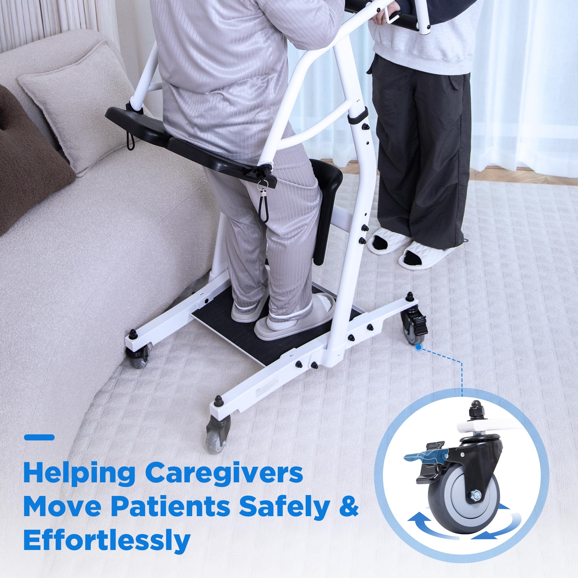 PIDOSO Sit to Stand Lift, Stand Assist Lift for Elderly, Patient Transfer Assist Devices with Belt for Home Care Use, 400 lbs Capacity thumbnail 5