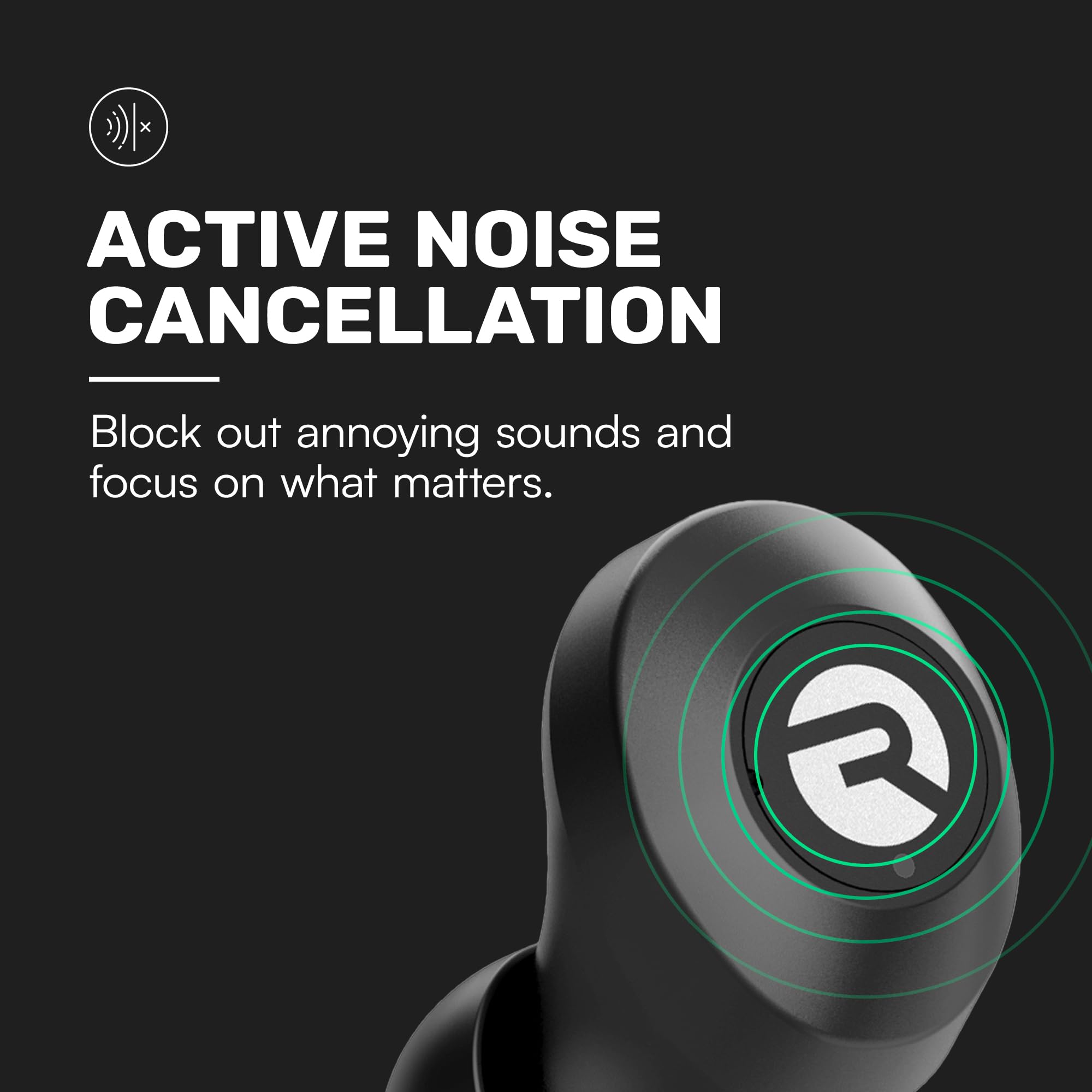 Raycon Everyday Earbuds Classic Bluetooth Wireless with Microphone - Stereo Sound, Active Noise Canceling, in-Ear Bluetooth Headset True Wireless Earbuds 32 Hours Playtime (Black) thumbnail 5