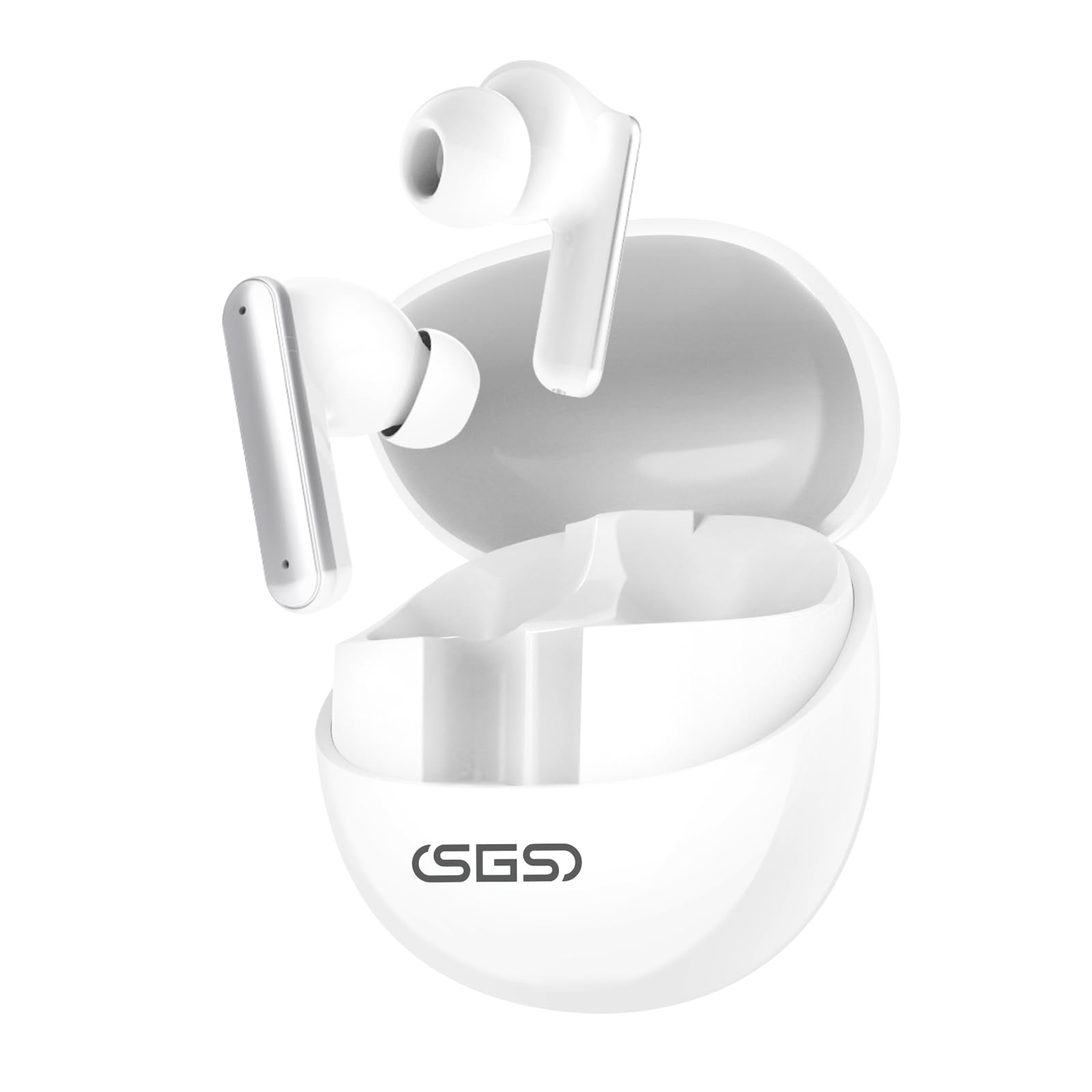 SIMIFLY Hybrid Active Noise Cancelling Wireless Earbuds, Noise Cancelling in Ear Headphones for Crystal-Clear Calls & Music, 50H Playtime for Office/Running/Workout (Pearl) image 1