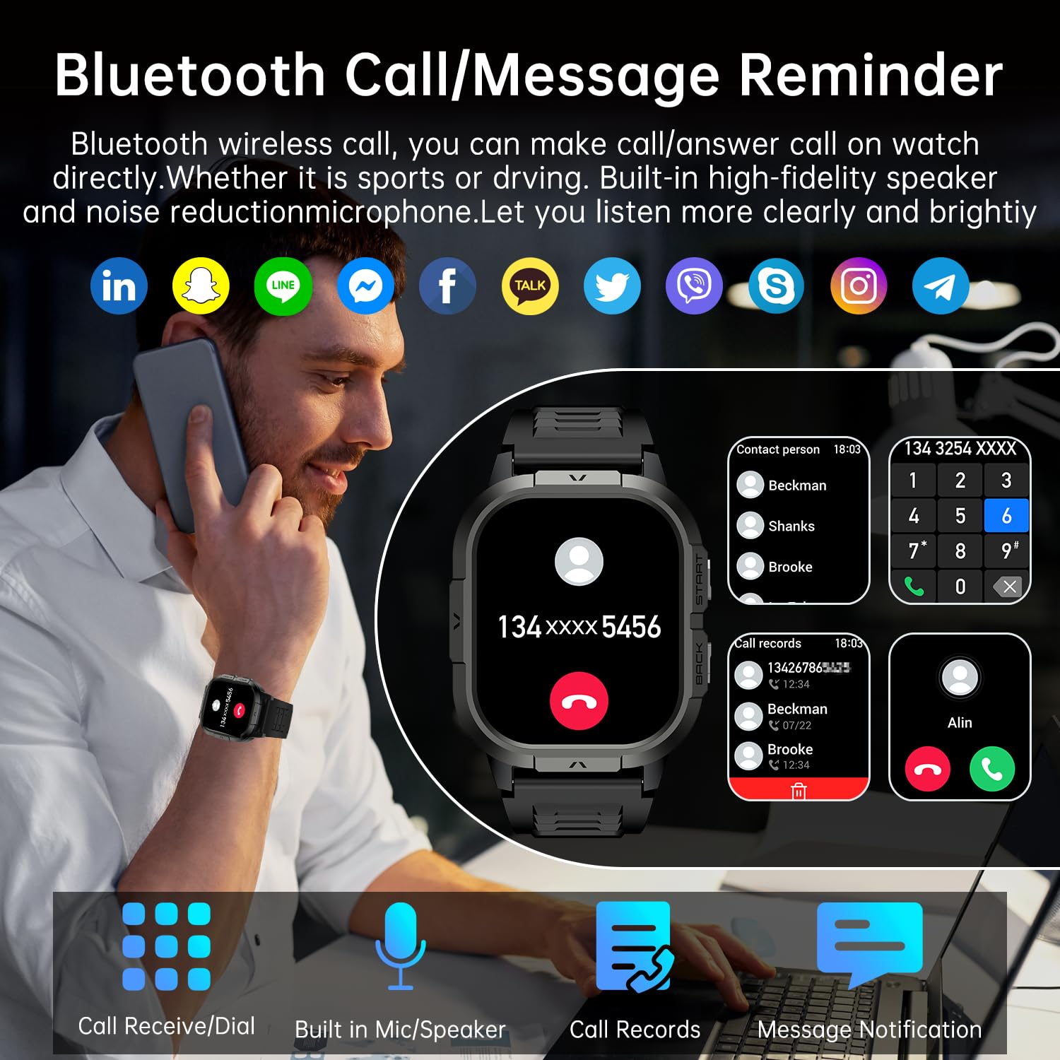 Smart Watch for Men Fitness Tracker thumbnail 2