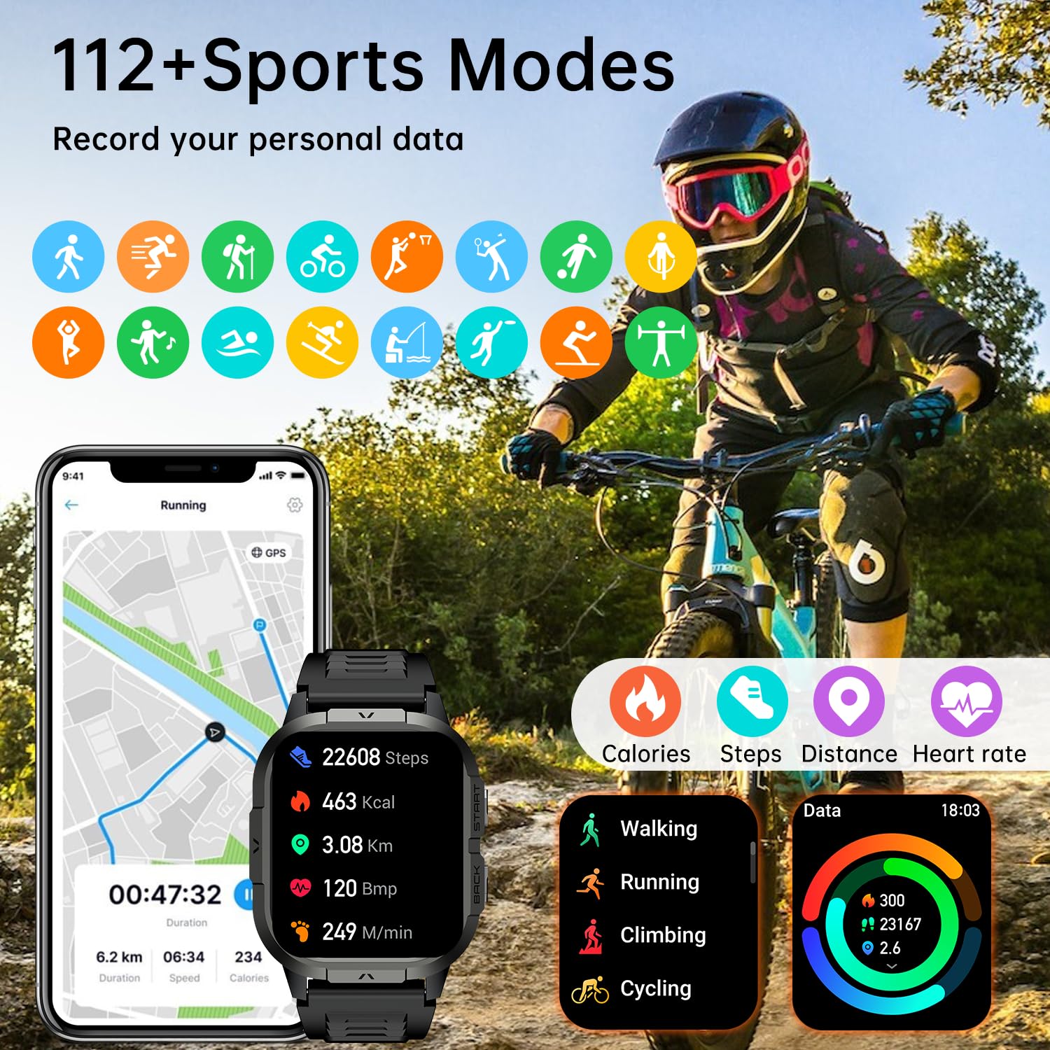 Smart Watch for Men Fitness Tracker thumbnail 4