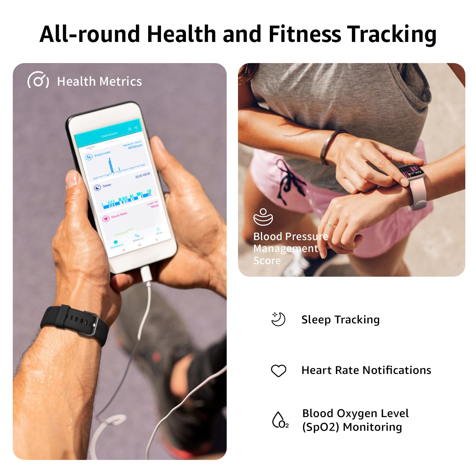 Smart Watch for Men Women Answer/Make Call, 1.85" Smartwatch, Fitness Watch with Heart Rate Blood Pressure Sleep Monitor, 140+Sports, IP68 Waterproof Step Counter Watch Compatible with Android IOS thumbnail 3