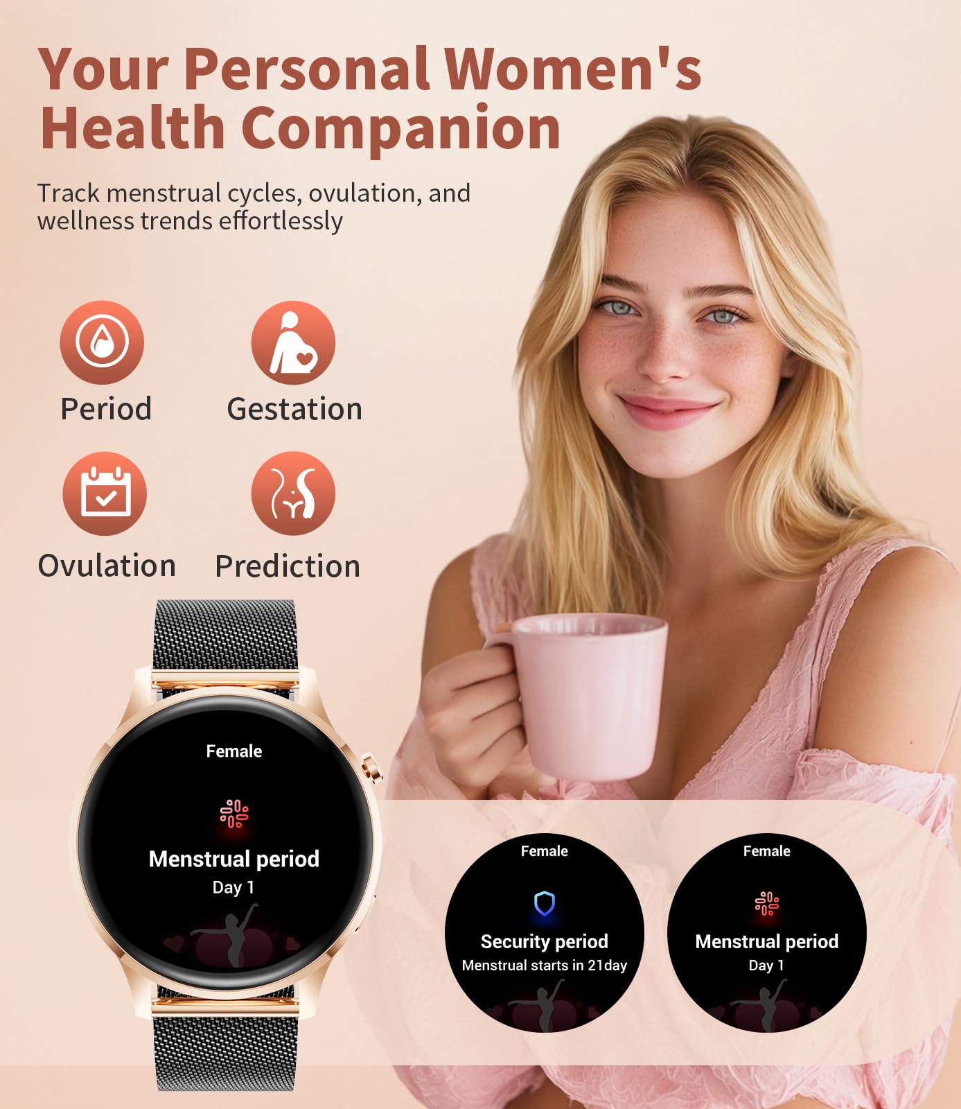 SUNKTA Smart Watch for Women thumbnail 4