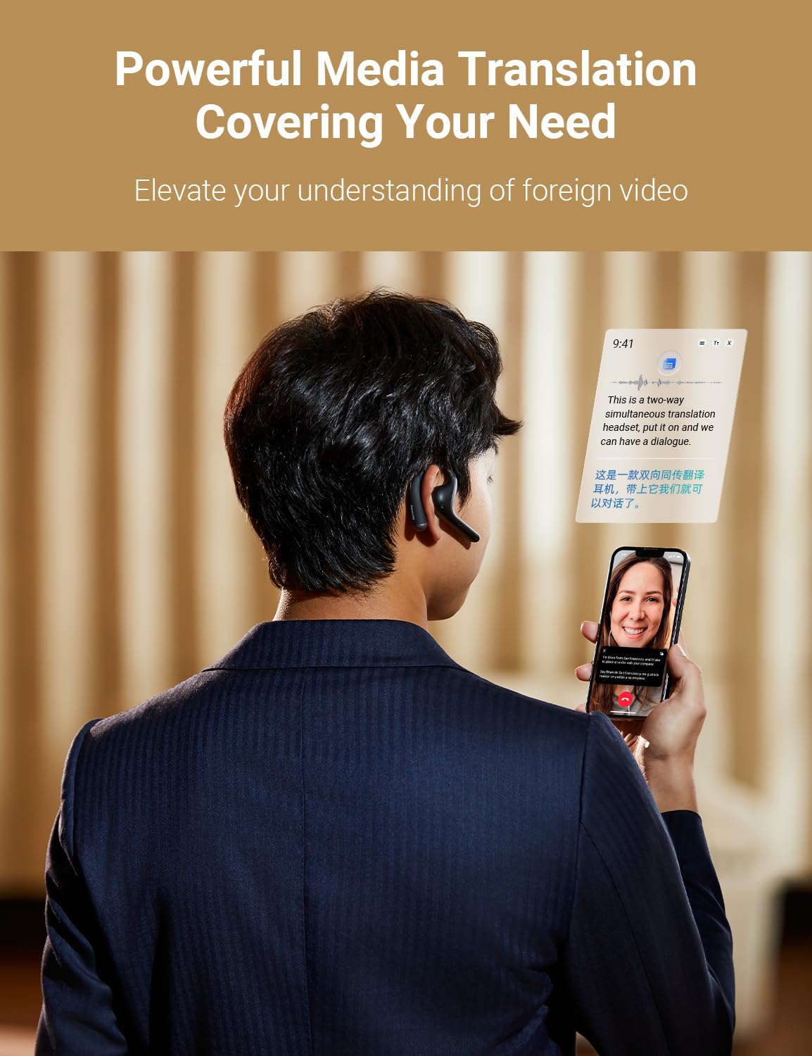 Timekettle W4 Pro AI Interpreter Earbuds, Real-Time Bidirectional Voice Translation,138 Languages, Video and Call Translation,for Global Business, Compatible with iOS/Android thumbnail 4