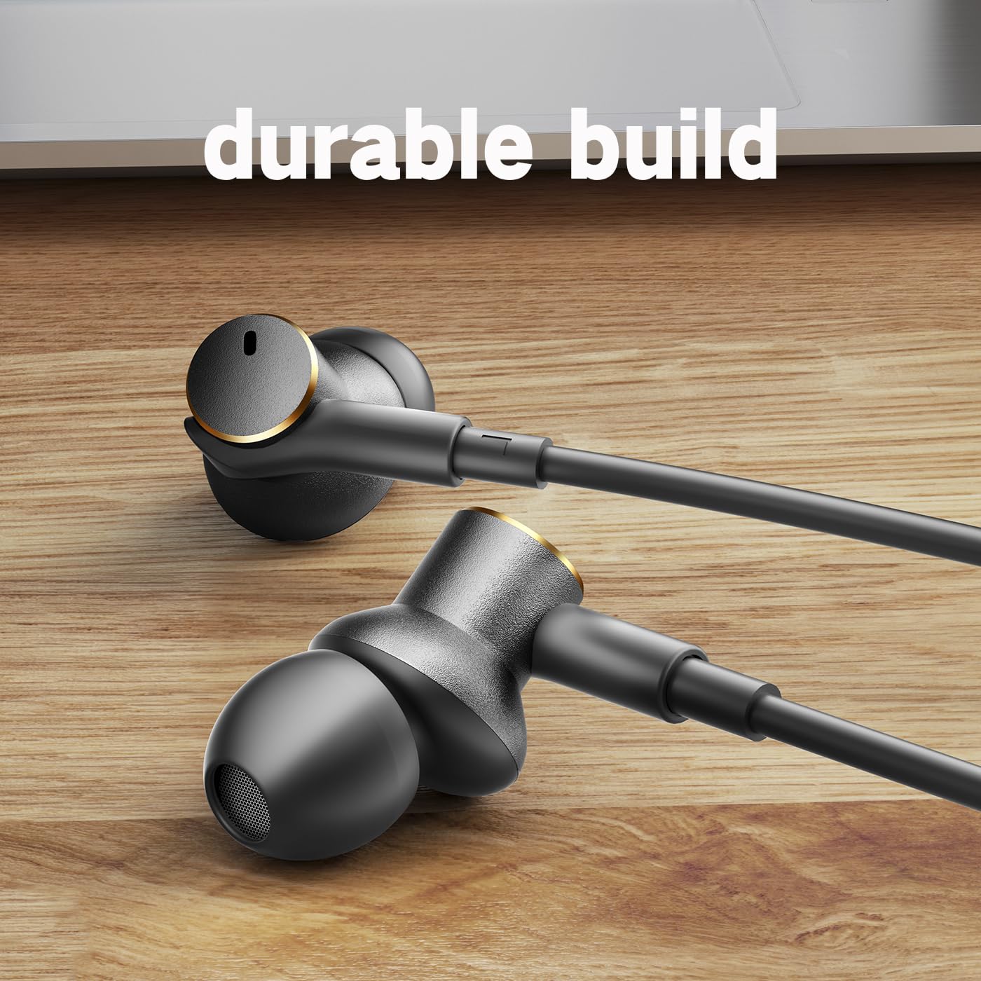 Wired Headphones Balance Powerful Bass &amp; HD Audio,ENC Noise cancelling Wired Earbuds Immersive Bass sound,(Four drive)Bass Boost In ear Earphones 3.5mm&amp;USB C Plug with Mic Noise reduction for calls thumbnail 4