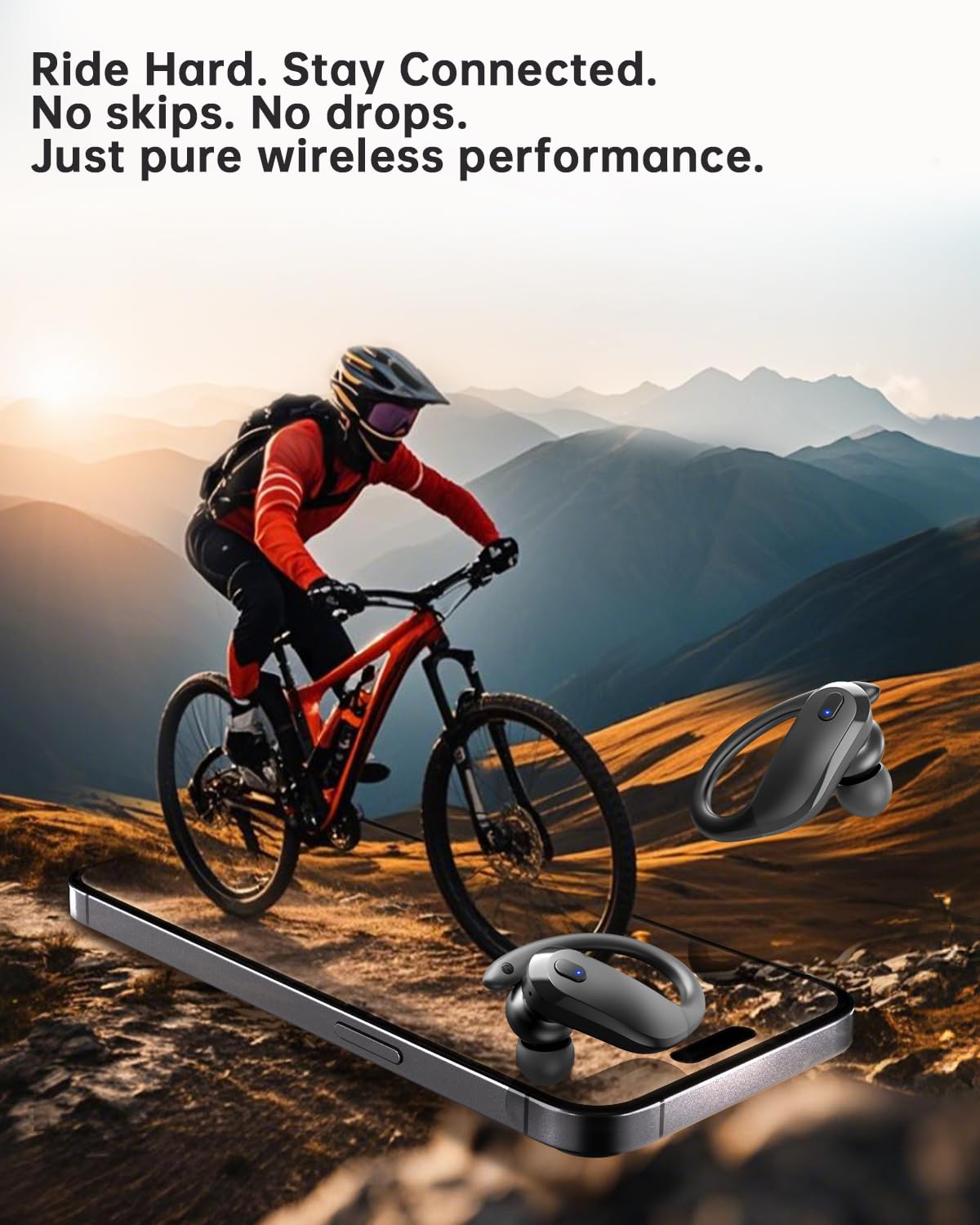 Wireless Earbuds Bluetooth 5.3 Headphones with Mic, Noise Cancelling Earphones, HiFi Stereo Sound, LED Display, 48H Playtime, IPX7 Waterproof Sport Earbuds with Charging Case thumbnail 2