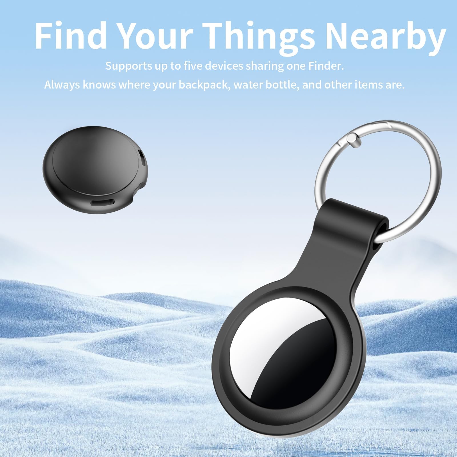 2 Pack Tracker Tag [Apple MFi Certified] Pair with Apple Find My (iOS Only) Air Bluetooth Smart Tag Key Finder Item Locator Waterproof Worldwide Tracking Device for Kid Pet Wallet Backpack Dog Luggage thumbnail 4