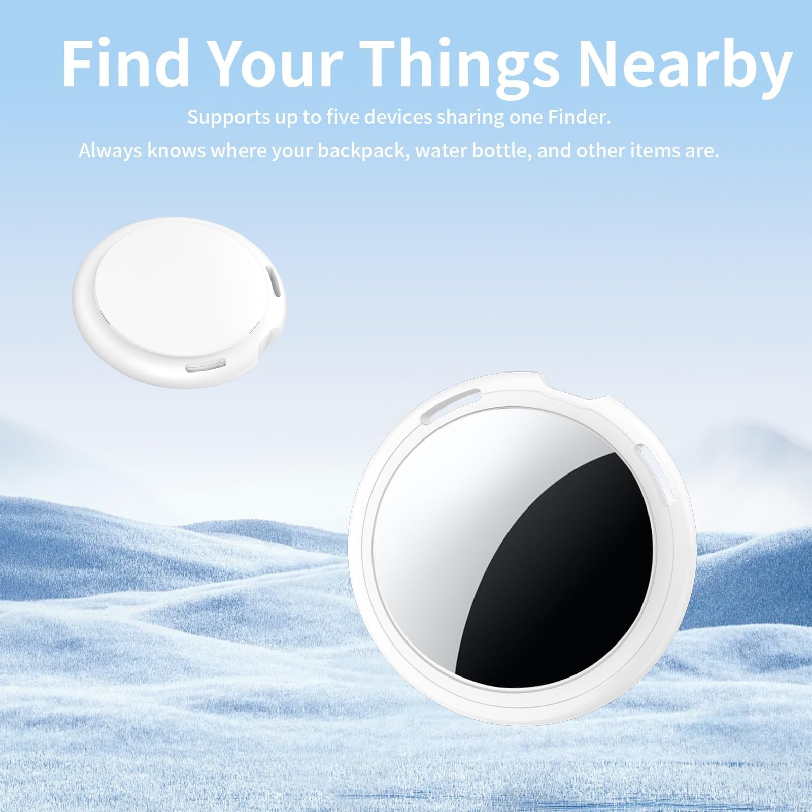 2 Pack Tracker Tags [Apple MFi Certified] Pair with Apple Find My (iOS Only) Bluetooth Air Smart Tags Key Finder Item Locator Waterproof Finder Worldwide Tracking for Pets Wallet Backpack Dogs Luggage thumbnail 3