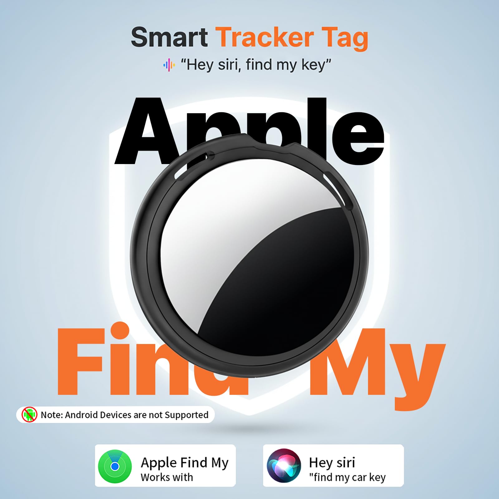 4 Pack Tracker Tags Item Finder [Apple MFi Certified]Works with Apple Find My (iOS Only) Air Bluetooth Smart Tag with Waterproof Replaceable Battery Worldwide Tracking for Key Wallet Bike Luggage Pets thumbnail 2