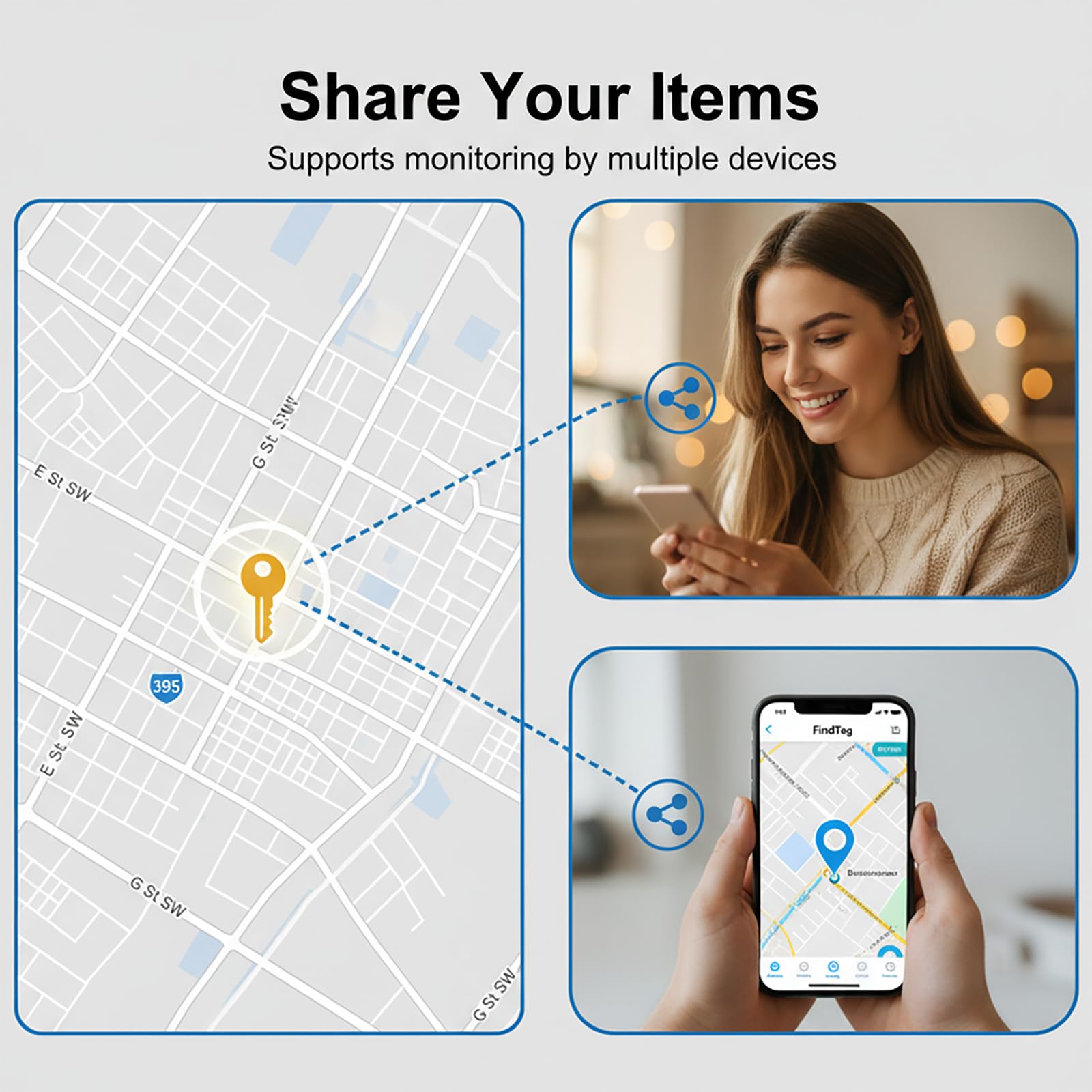4 Pack Tracker Tags Item Finder [Apple MFi Certified]Works with Apple Find My (iOS Only) Air Bluetooth Smart Tag with Waterproof Replaceable Battery Worldwide Tracking for Key Wallet Bike Luggage Pets thumbnail 4