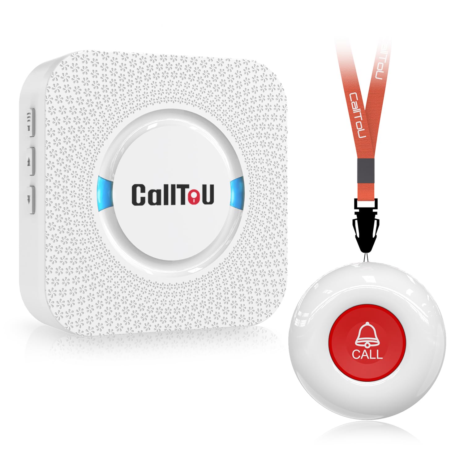 CallToU Caregiver Pager Wireless Call Button Nurse Alert System 500+ Feet for Home/Elderly/Patient/Disabled 1 Plugin Receiver 1 Waterproof Transmitter thumbnail 4