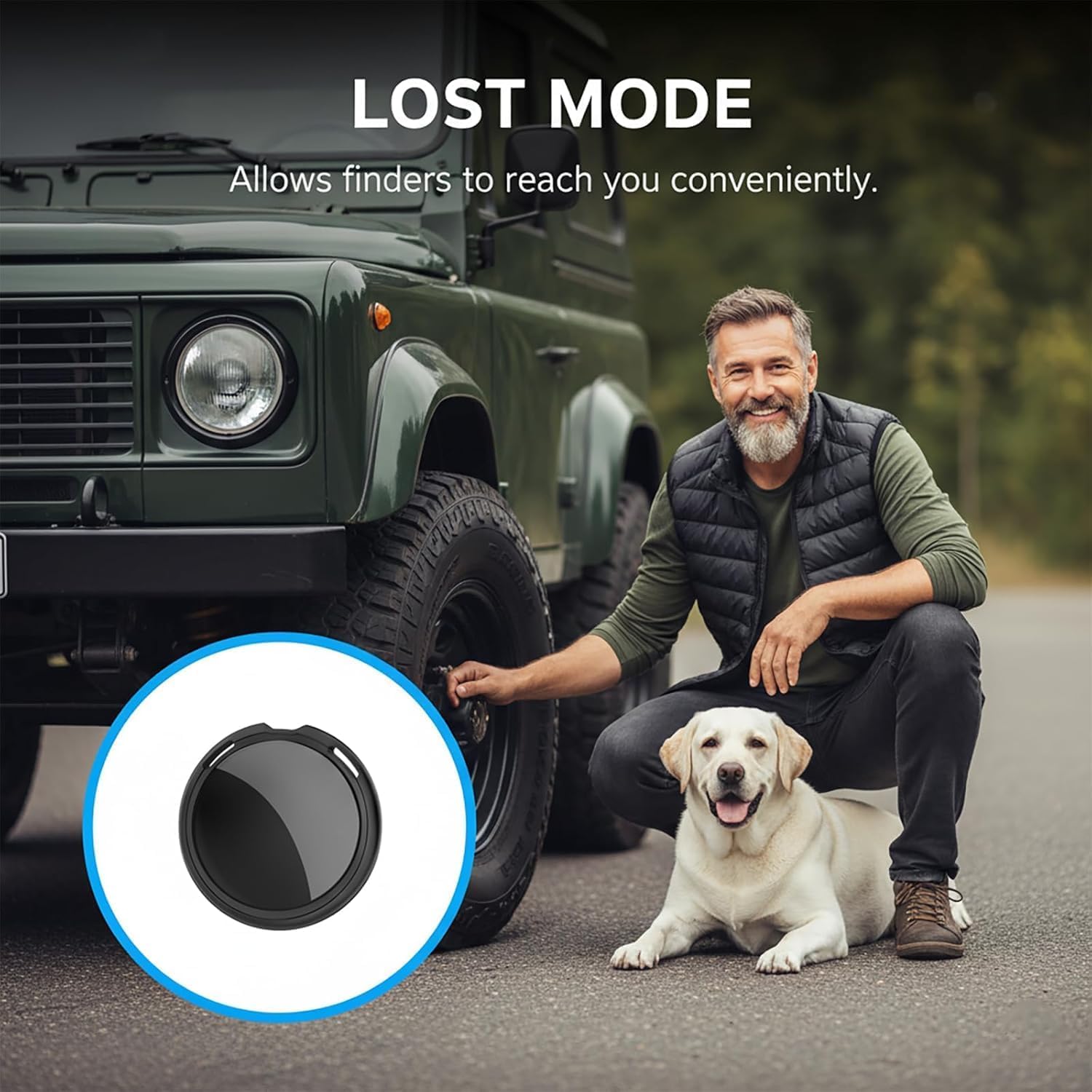 GPS Tracker for Vehicles Work with Apple Find My (iOS Only)Mini Magnetic GPS Tracking Devices Hidden Car Locator with Replaceable Battery Waterproof Tracker Tag for Cars Bikes Key Pets No Subscription thumbnail 2