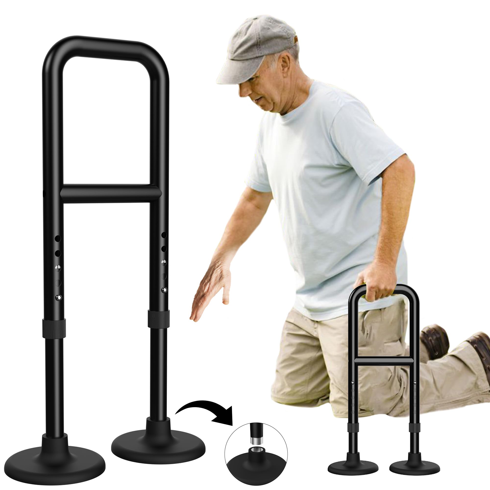 Mobility Aids Tool, Adjustable Mobile Standing Aid, Portable Aid for The Elderly, Device to Assist The Elderly in Getting Up from The Floor or Ground, Suitable for People with Knee Problems thumbnail 2