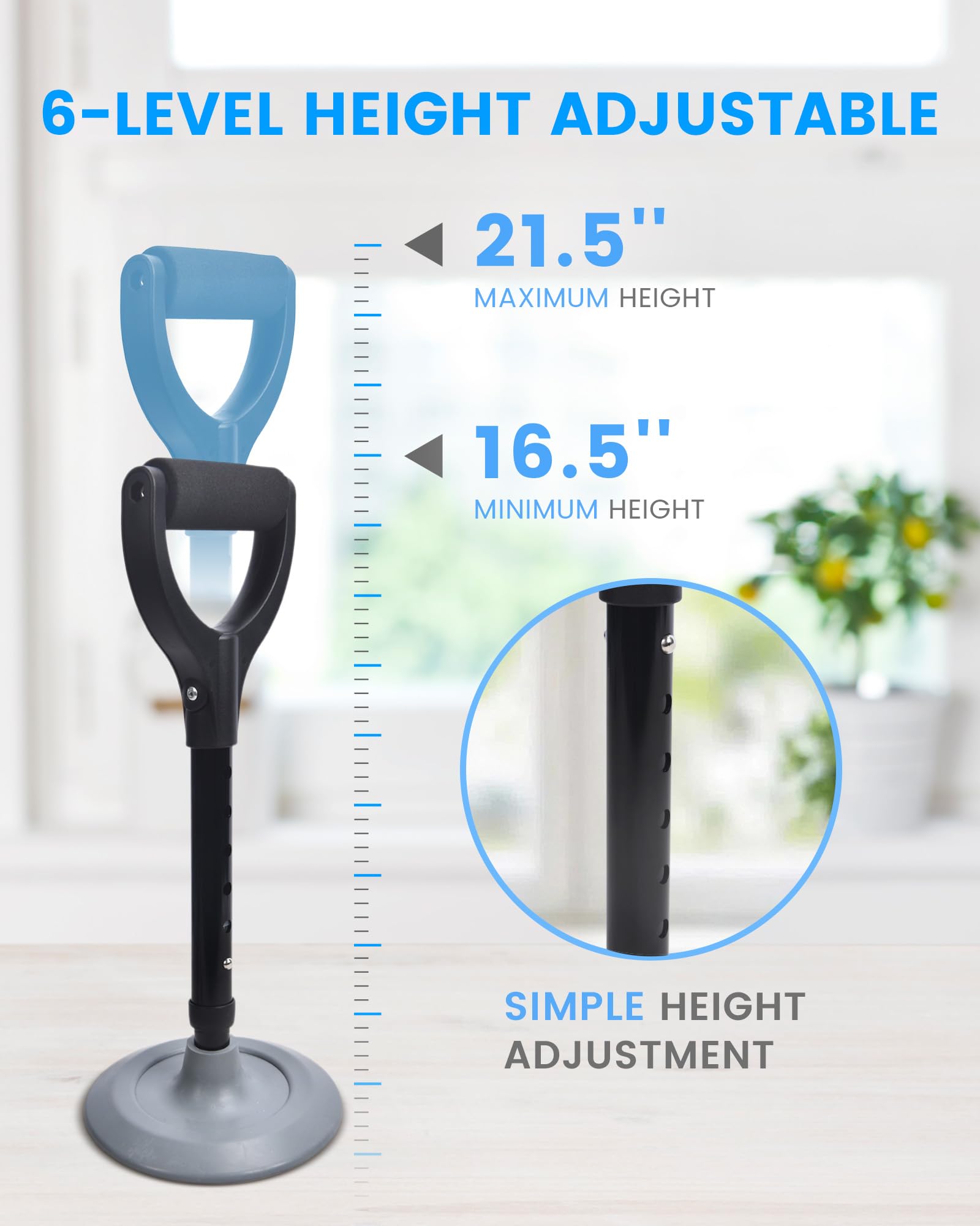 Mobility Aids Tool Device to Help Get up from Floor, Standing Aids &amp; Supports Assist Handle for Seniors, Lift Assist for Elderly, Indoors, Garden, Housework, Black, 503C thumbnail 2