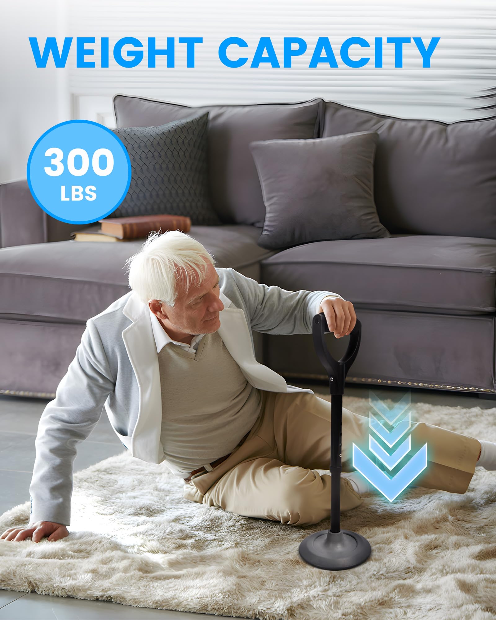 Mobility Aids Tool Device to Help Get up from Floor, Standing Aids &amp; Supports Assist Handle for Seniors, Lift Assist for Elderly, Indoors, Garden, Housework, Black, 503C thumbnail 4