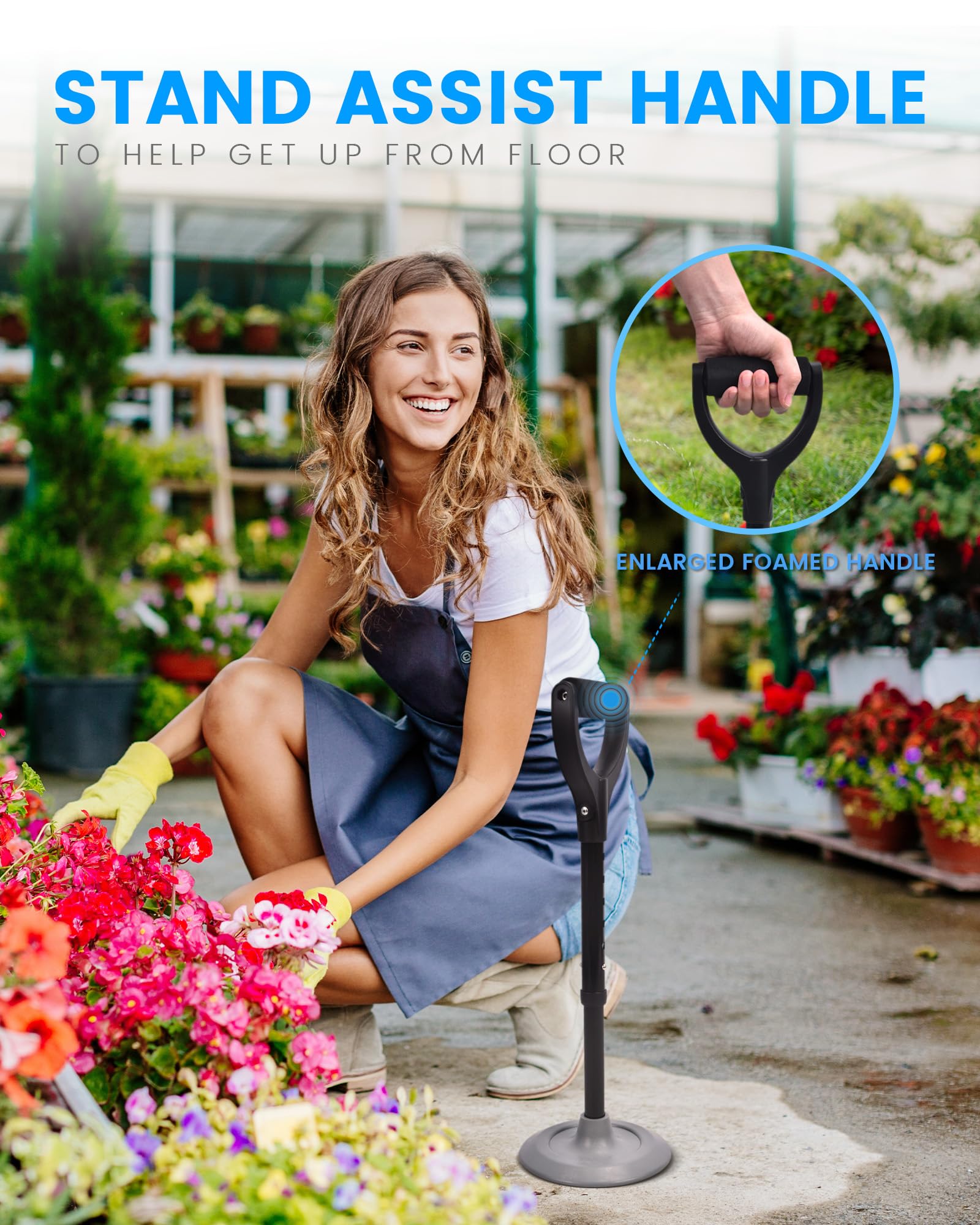 Mobility Aids Tool Device to Help Get up from Floor, Standing Aids &amp; Supports Assist Handle for Seniors, Lift Assist for Elderly, Indoors, Garden, Housework, Black, 503C thumbnail 5