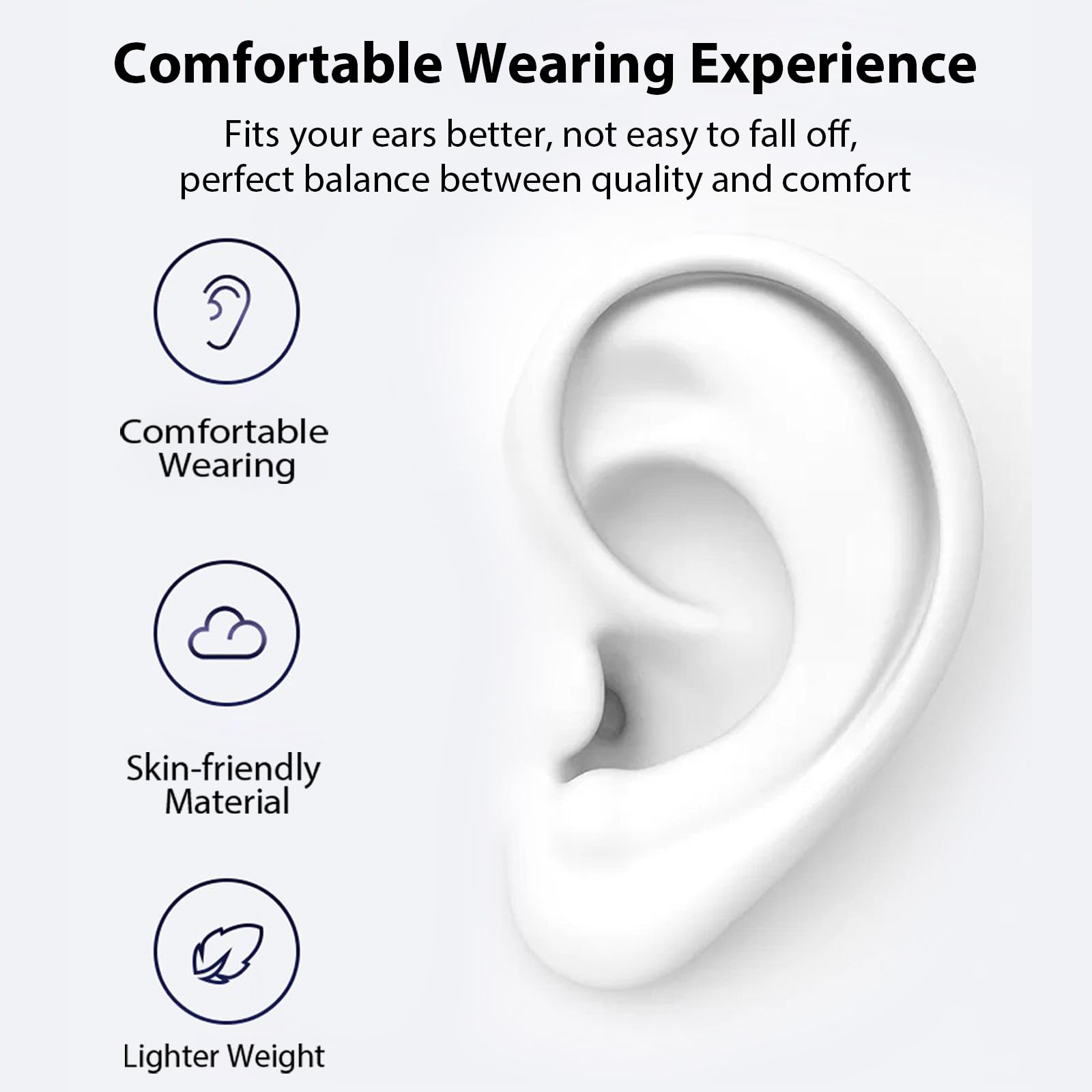 Mswkeou Wired Earbuds with Microphone, HD Stereo &amp; Deep Bass, Noise Isolating in-Ear Headphones for Gym, Running, Workouts, Calls - Compatible with All 3.5mm Jack Devices, 2 Pack (Black &amp; White) thumbnail 2