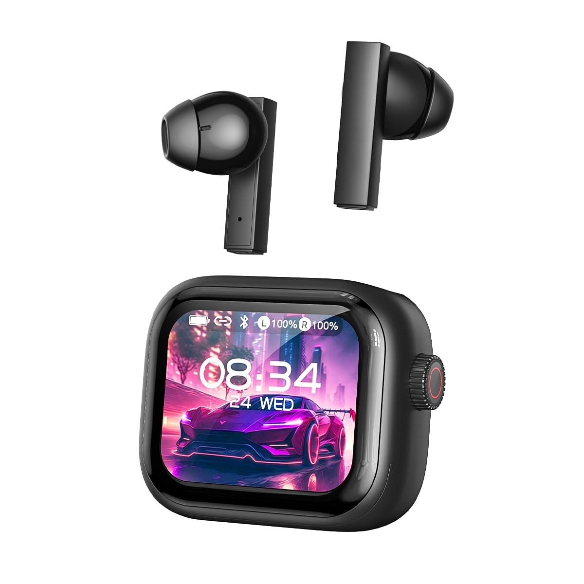 NE40 Language Translator Earbuds with Audio and Video Calls, Audifonos Traductores Inglés Español, AI Translation Earbuds Real Time 134 Languages,Translate Ear Buds for Travel Learning Games (Black) thumbnail 2