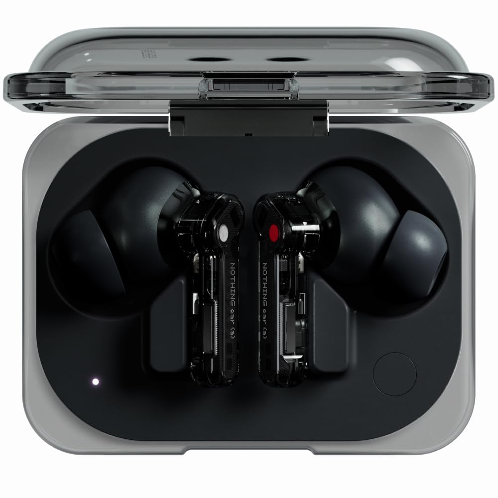 Nothing Ear (a) Wireless Earbuds, 45dB Hybrid Noise Cancelling Earbuds, Hi-Res Audio, Advanced Equaliser, Dual Connect, 6 Mics, 42.5H Playtime Ear Buds Wireless Bluetooth, Black thumbnail 3