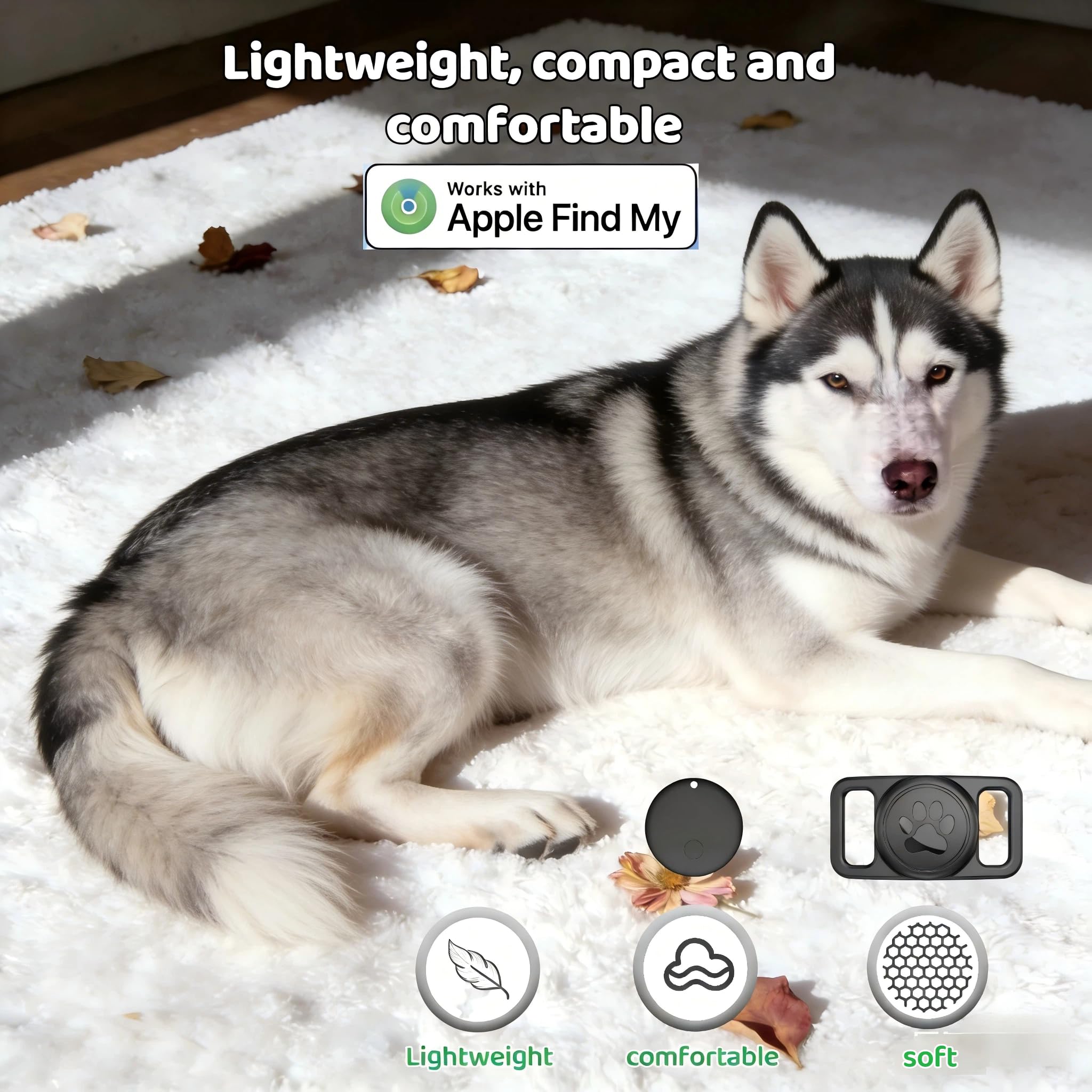 Pet Tracker,GPS Collar for Dogs (iOS Only) Smart tag,Waterproof Compatible with Apple Find My,No Monthly Fee,Advanced Tracking Solution Smart Collar for Pet Safety Ideal Small Large Dogs thumbnail 3