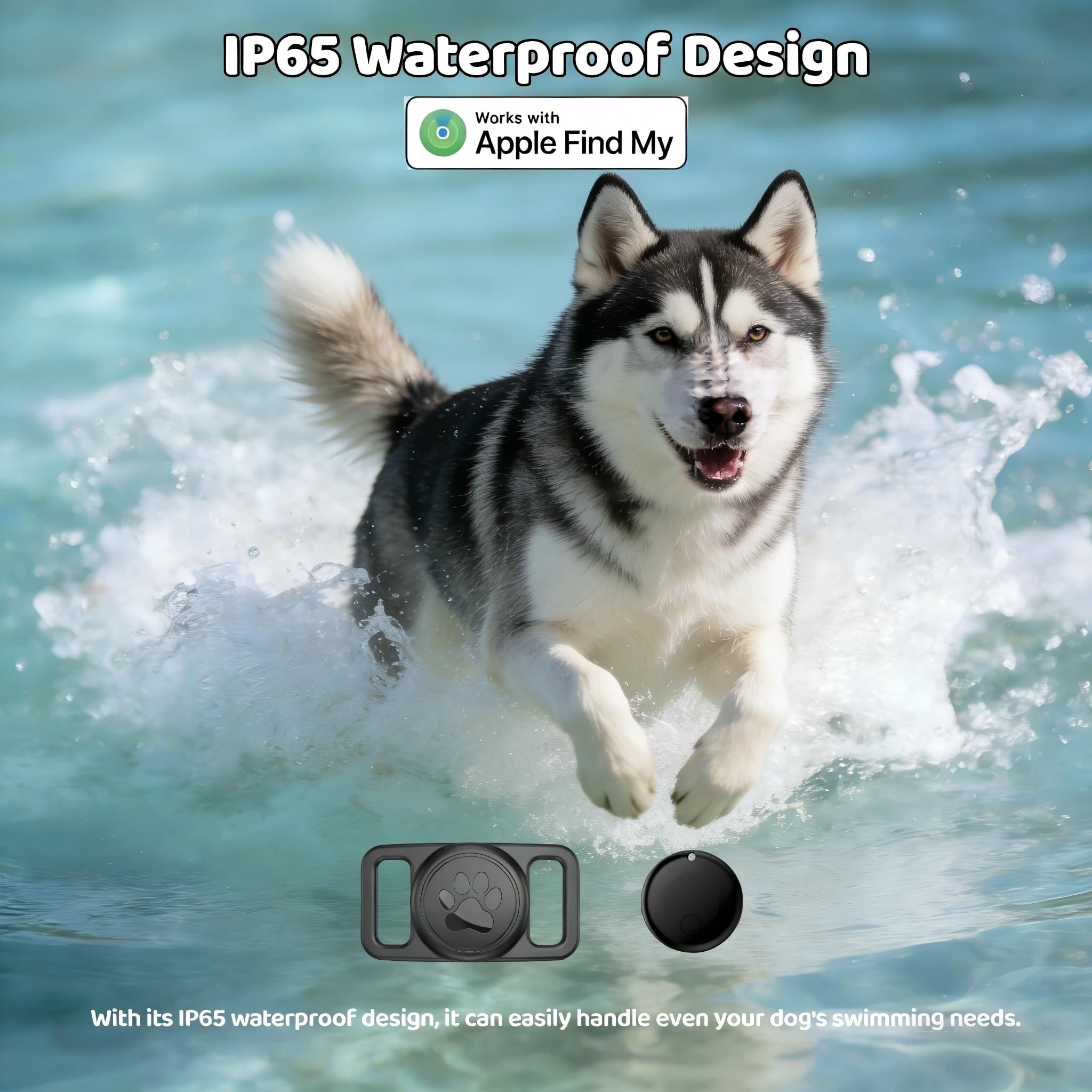 Pet Tracker,GPS Collar for Dogs (iOS Only) Smart tag,Waterproof Compatible with Apple Find My,No Monthly Fee,Advanced Tracking Solution Smart Collar for Pet Safety Ideal Small Large Dogs thumbnail 4