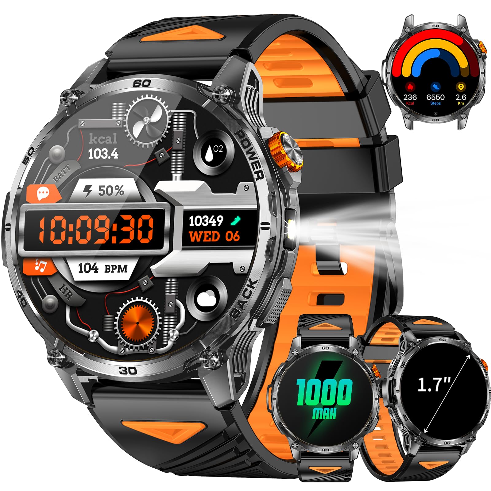PODOEIL Military Smart Watches thumbnail 3
