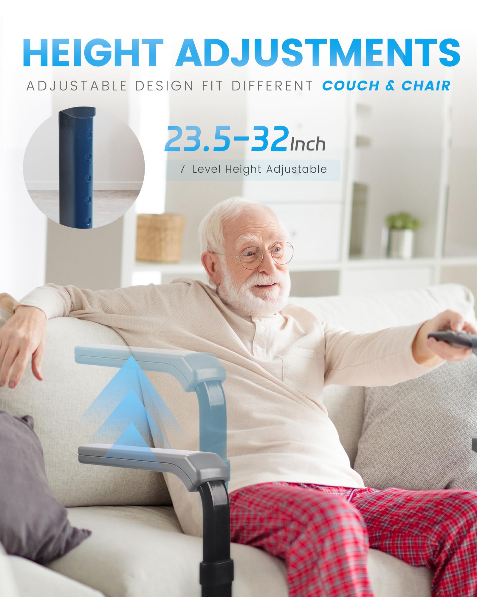Sangohe Mobility Standing Aid Rail for Couch, Grab Bar Standing Aid for Seniors, Stand Assist for Chair, Assistance Handle for Patients, Elderly, Seniors and Disabled, Chair Couch Stand Assist, 504J thumbnail 4