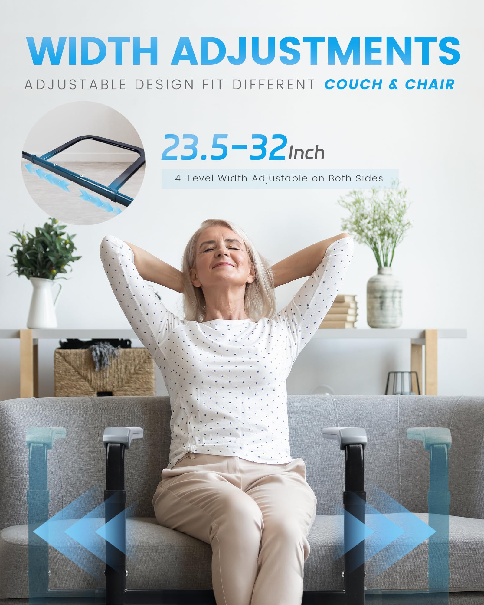 Sangohe Mobility Standing Aid Rail for Couch, Grab Bar Standing Aid for Seniors, Stand Assist for Chair, Assistance Handle for Patients, Elderly, Seniors and Disabled, Chair Couch Stand Assist, 504J thumbnail 5