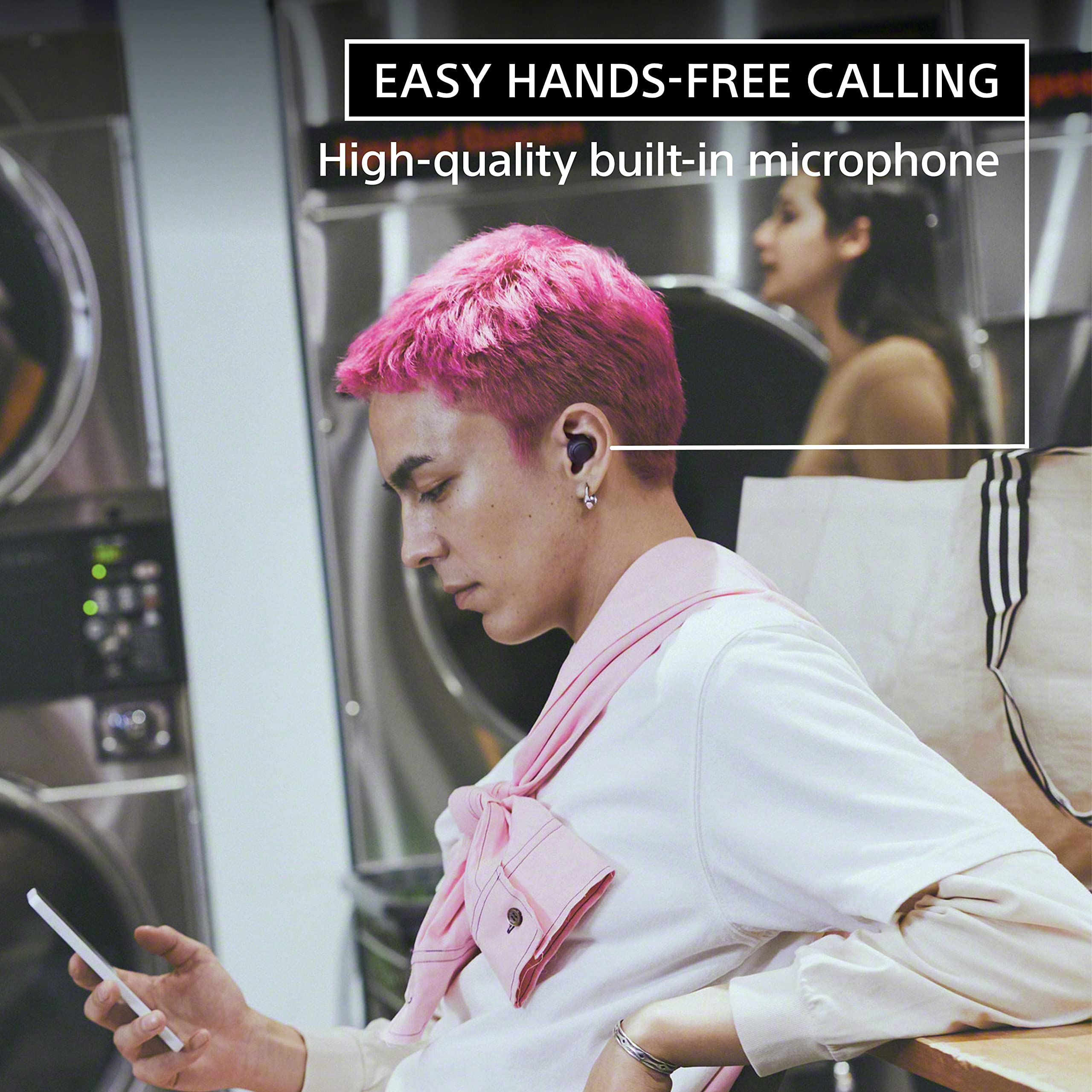 Sony WF-C700N Truly Wireless Noise Canceling in-Ear Bluetooth Earbud Headphones with Mic and IPX4 Water Resistance, Black thumbnail 5