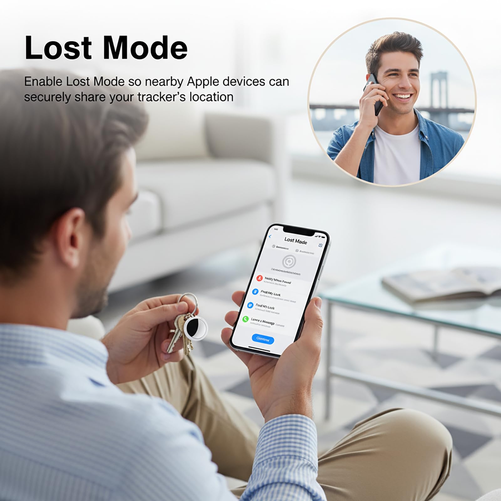 Tracker Tags-4 Pack [Apple MFi Certified] Air Pair with Apple Find My(iOS Only) Smart Bluetooth Tracking Tags Key Finder Item Locator Waterproof Worldwide Tracker for Pets Wallet Backpack Dogs Luggage thumbnail 2