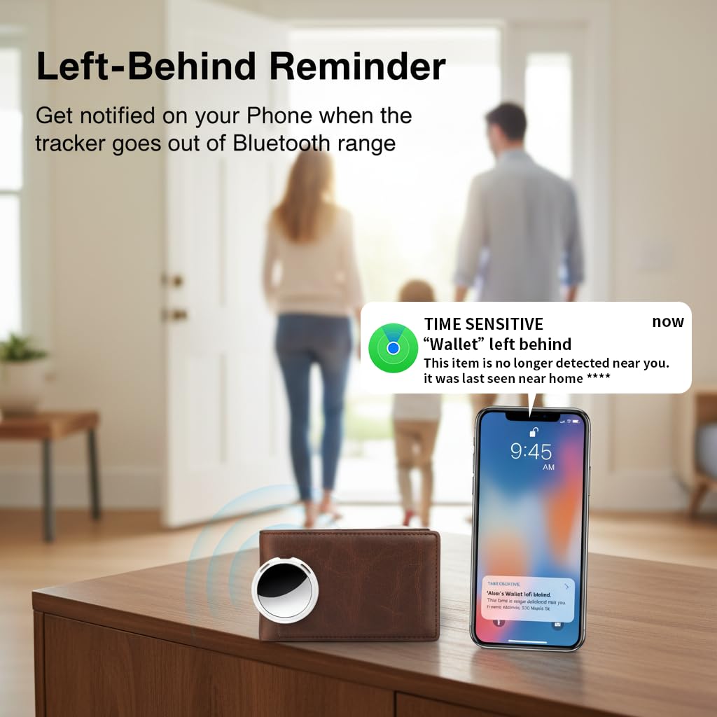 Tracker Tags-4 Pack [Apple MFi Certified] Air Pair with Apple Find My(iOS Only) Smart Bluetooth Tracking Tags Key Finder Item Locator Waterproof Worldwide Tracker for Pets Wallet Backpack Dogs Luggage thumbnail 4