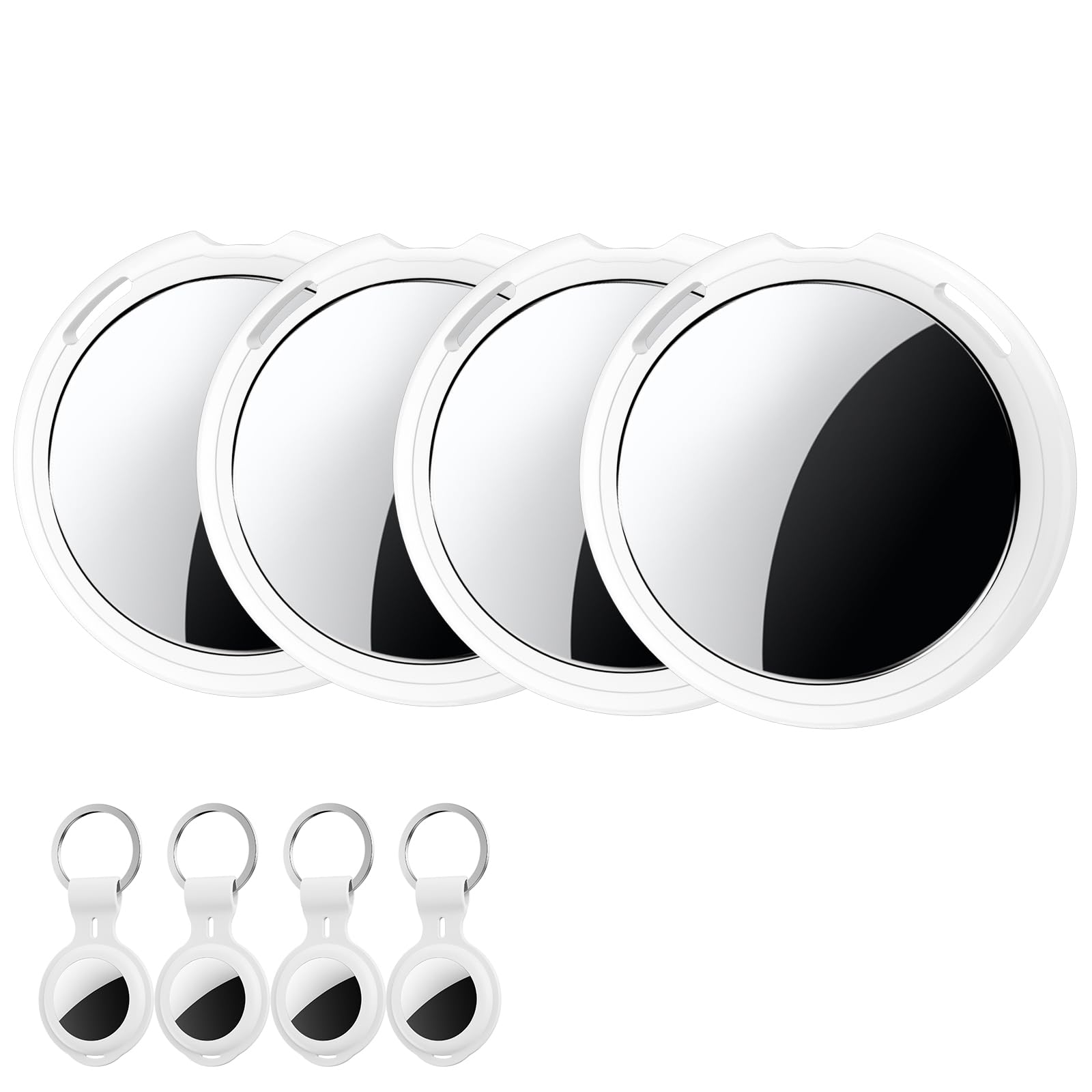 Tracker Tags-4 Pack [Apple MFi Certified] Air Pair with Apple Find My(iOS Only) Smart Bluetooth Tracking Tags Key Finder Item Locator Waterproof Worldwide Tracker for Pets Wallet Backpack Dogs Luggage thumbnail 1