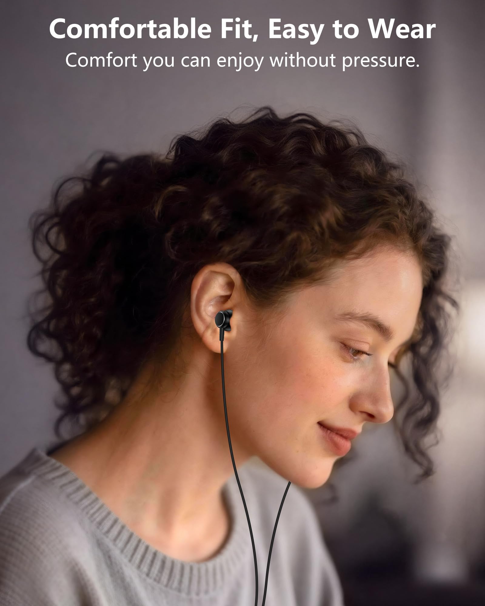 USB C Wired Headphones for Samsung Galaxy S25 A17, Wired Earbuds USBC with Microphone Ear Buds for iPhone 17 16 Pro Max Air, in-Ear Earphones Wired for Apple, Pixel 10 Pro XL 9 Moto Android in-Ear thumbnail 3