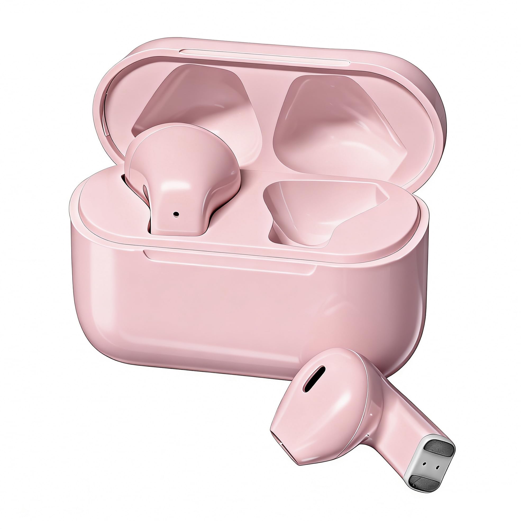 Anjetsun Wireless Earbuds for Daily Use, Semi-in-Ear Wireless Audio Headphones with Microphone, Touch Control, Type-C Charging, Music Headphones for Work, Travel and Home Office(Dune Soft) thumbnail 3