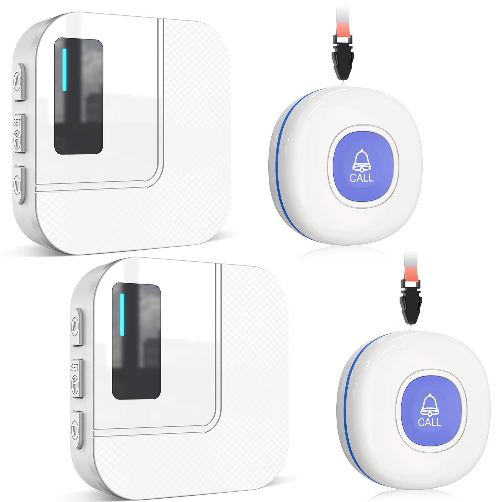 CallToU Wi-Fi Wireless Caregiver Pager Call Button for Elderly at Home , APP Emergency Alert for Seniors, Patients, and The Disabled (TY01WH-US 2-1) thumbnail 2