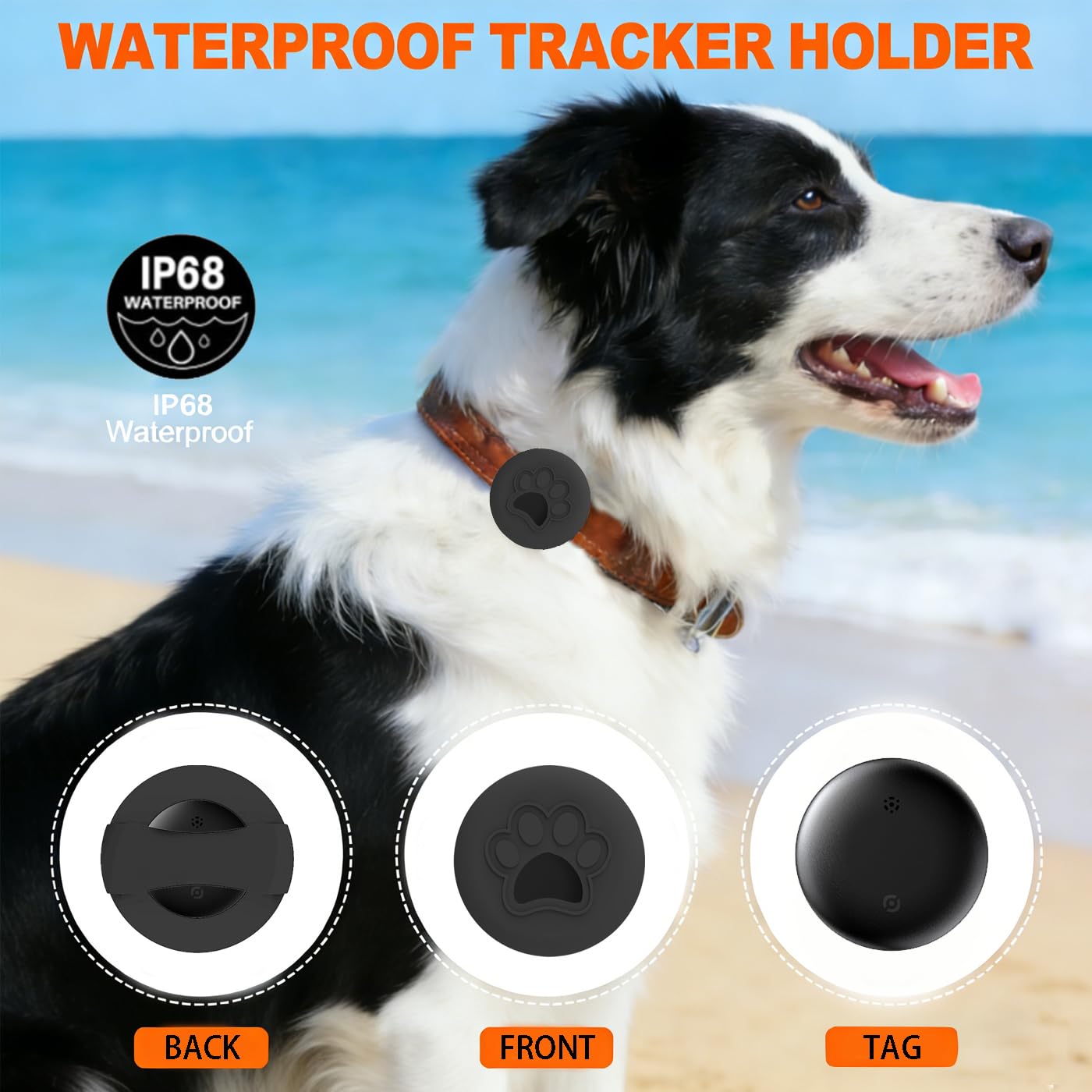 Dog Trackers Smart Pet Tracker for Collar Dog Trackers Pet Location Tracker with Holder No Monthly Fee Compatible with Apple Find My (iOS Only Not for Android) Anti-Lost Device for Pets Bag Straps thumbnail 3